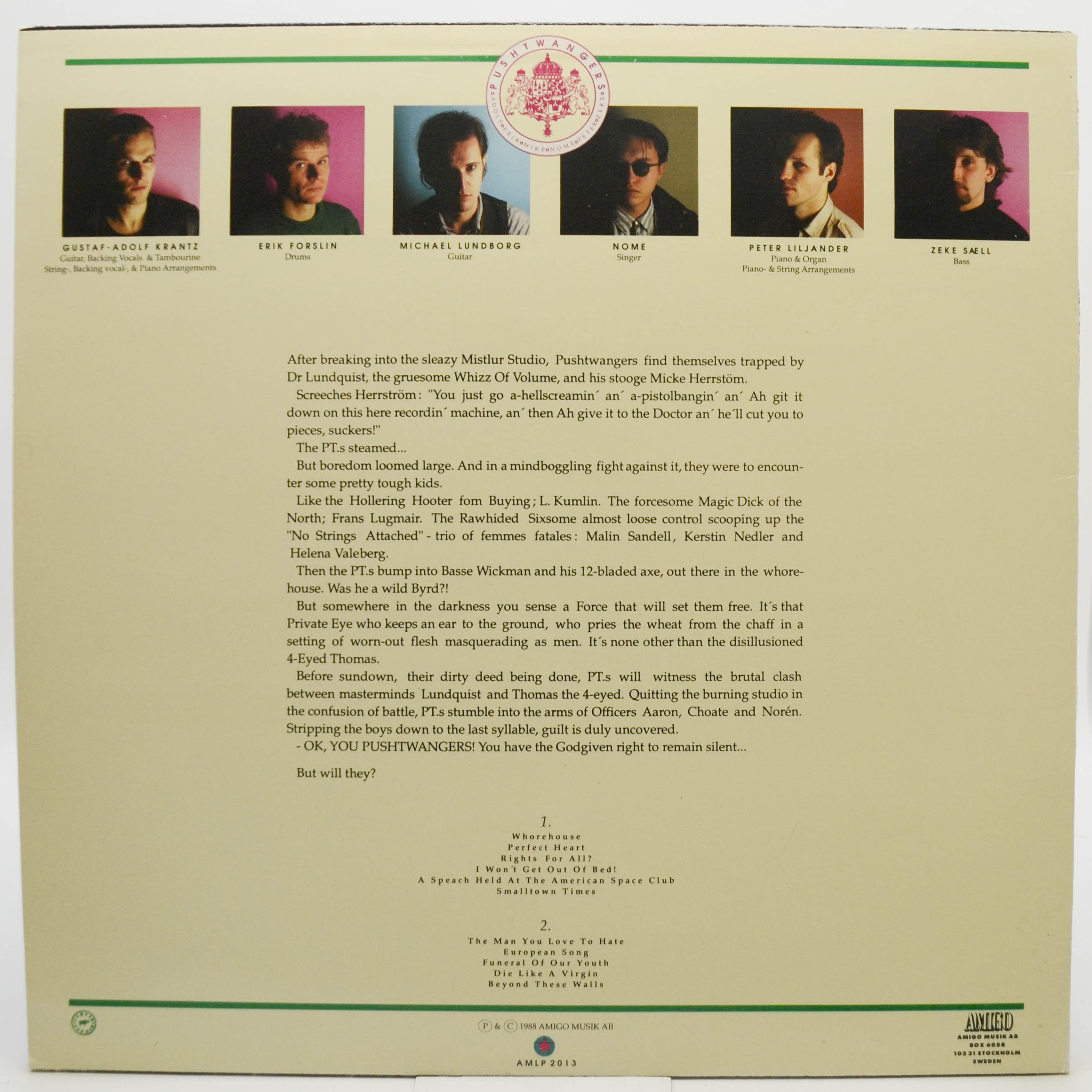 Виниловая пластинка Pushtwangers — Don't Be Afraid, 1988