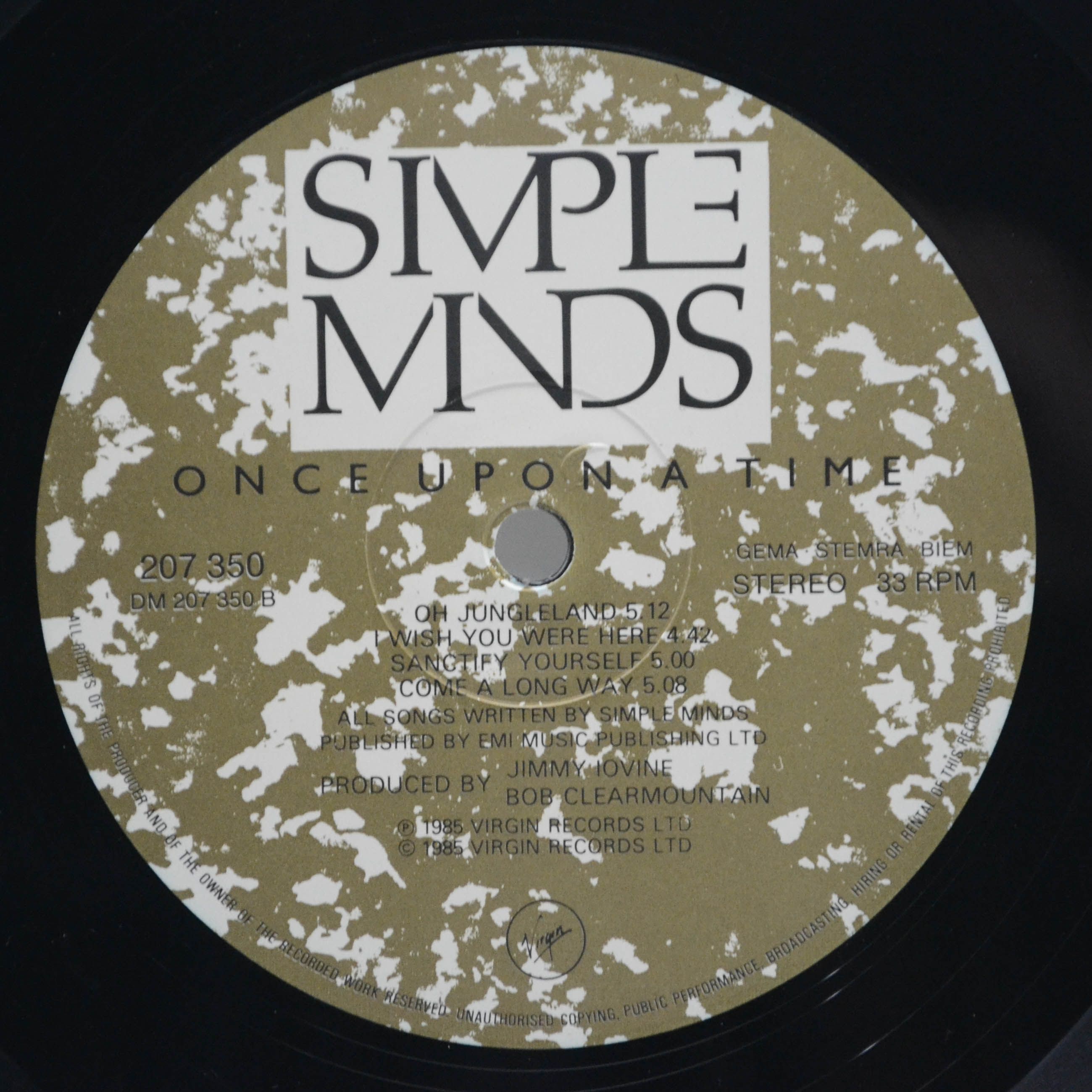 Виниловая пластинка Simple Minds — Once Upon A Time, 1985