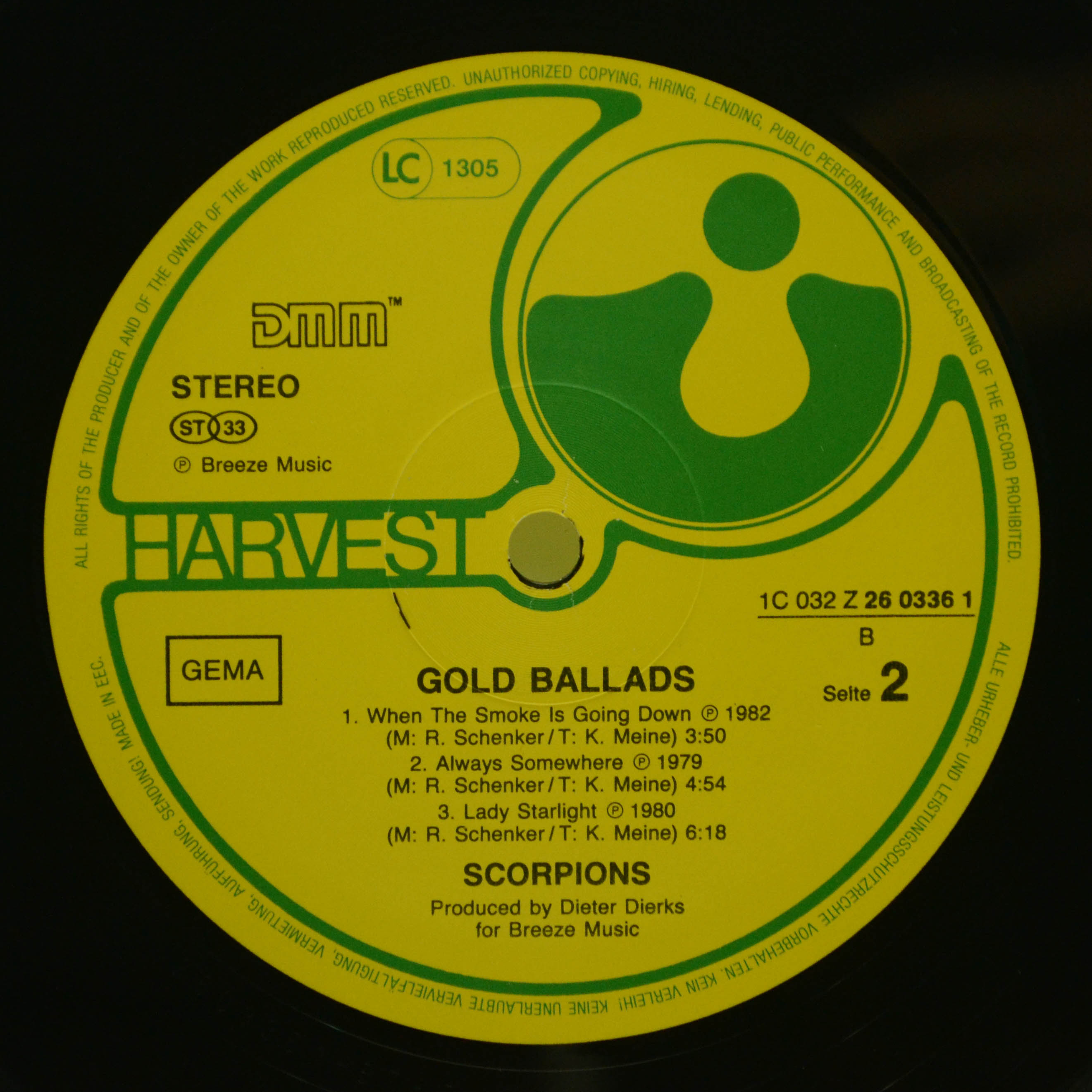 Виниловая пластинка Scorpions — Gold Ballads, 1984