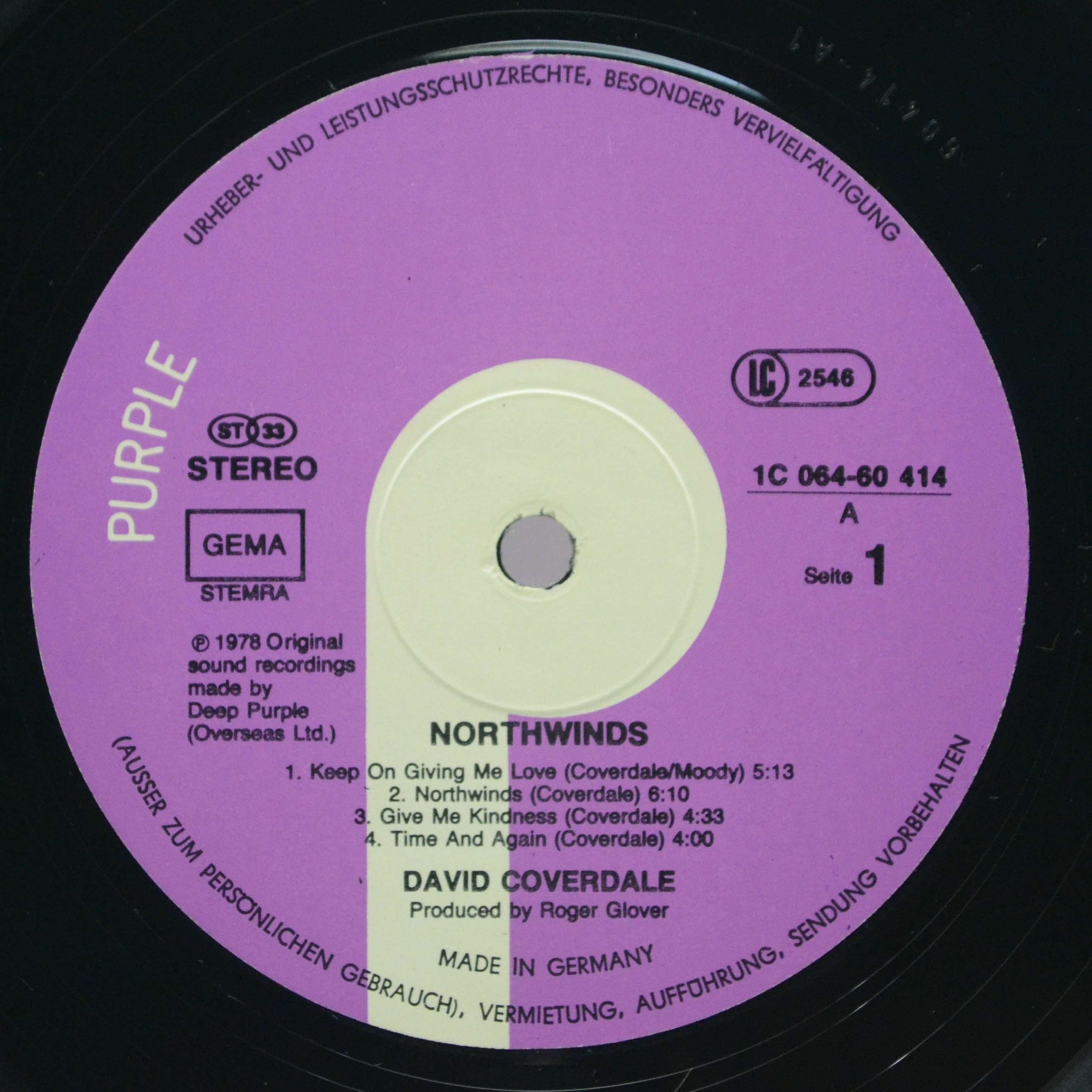 Виниловая пластинка David Coverdale — Northwinds, 1978