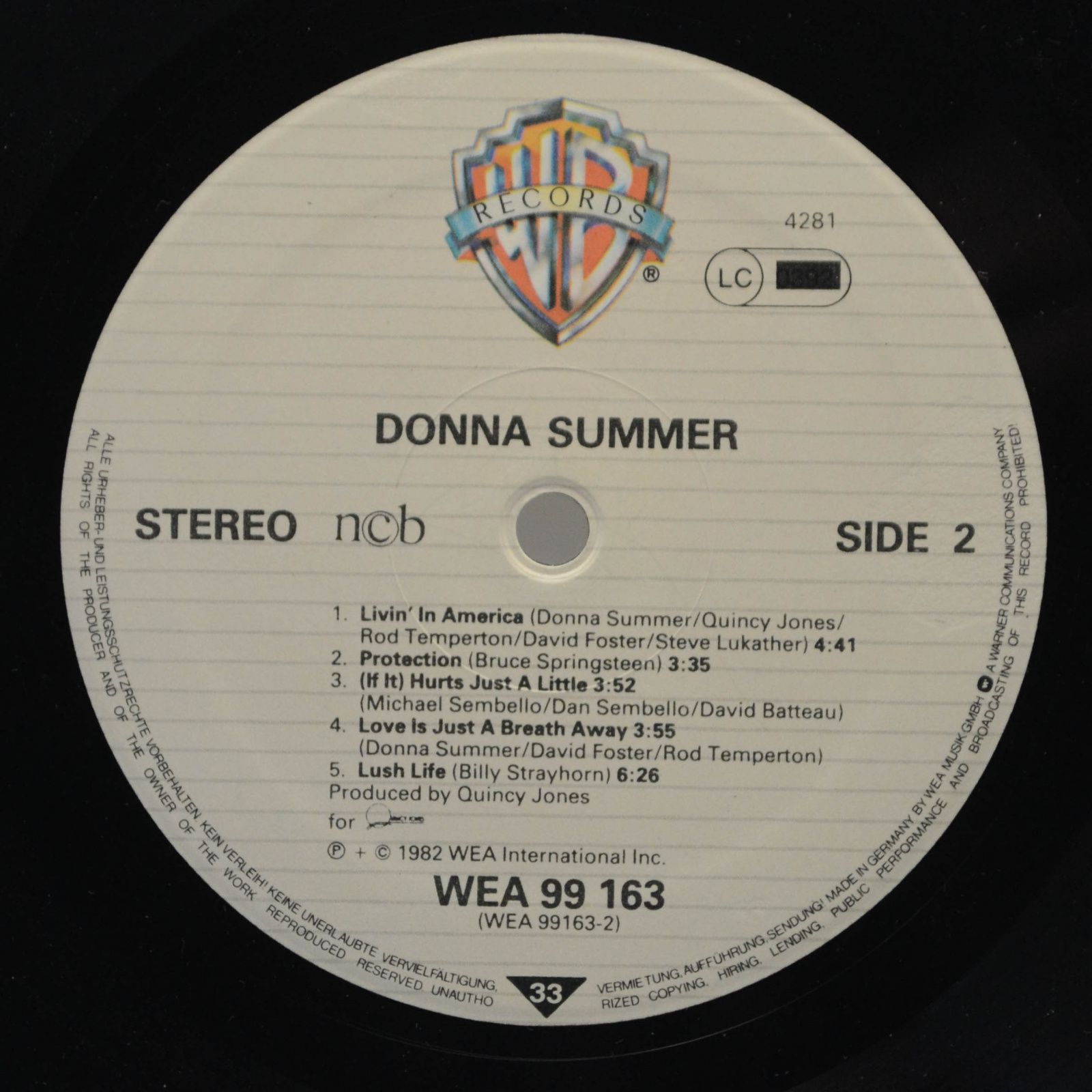 Виниловая пластинка Donna Summer — Donna Summer, 1982