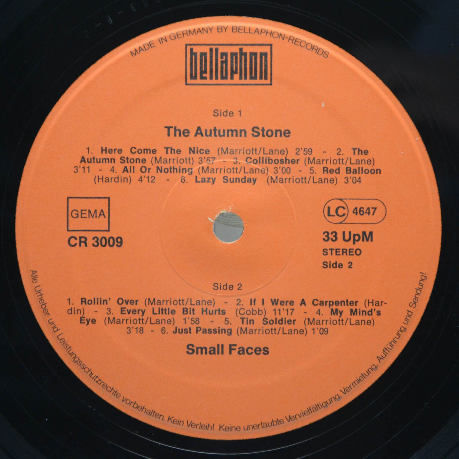 Виниловая пластинка Small Faces — The Autumn Stone (2LP), 1969
