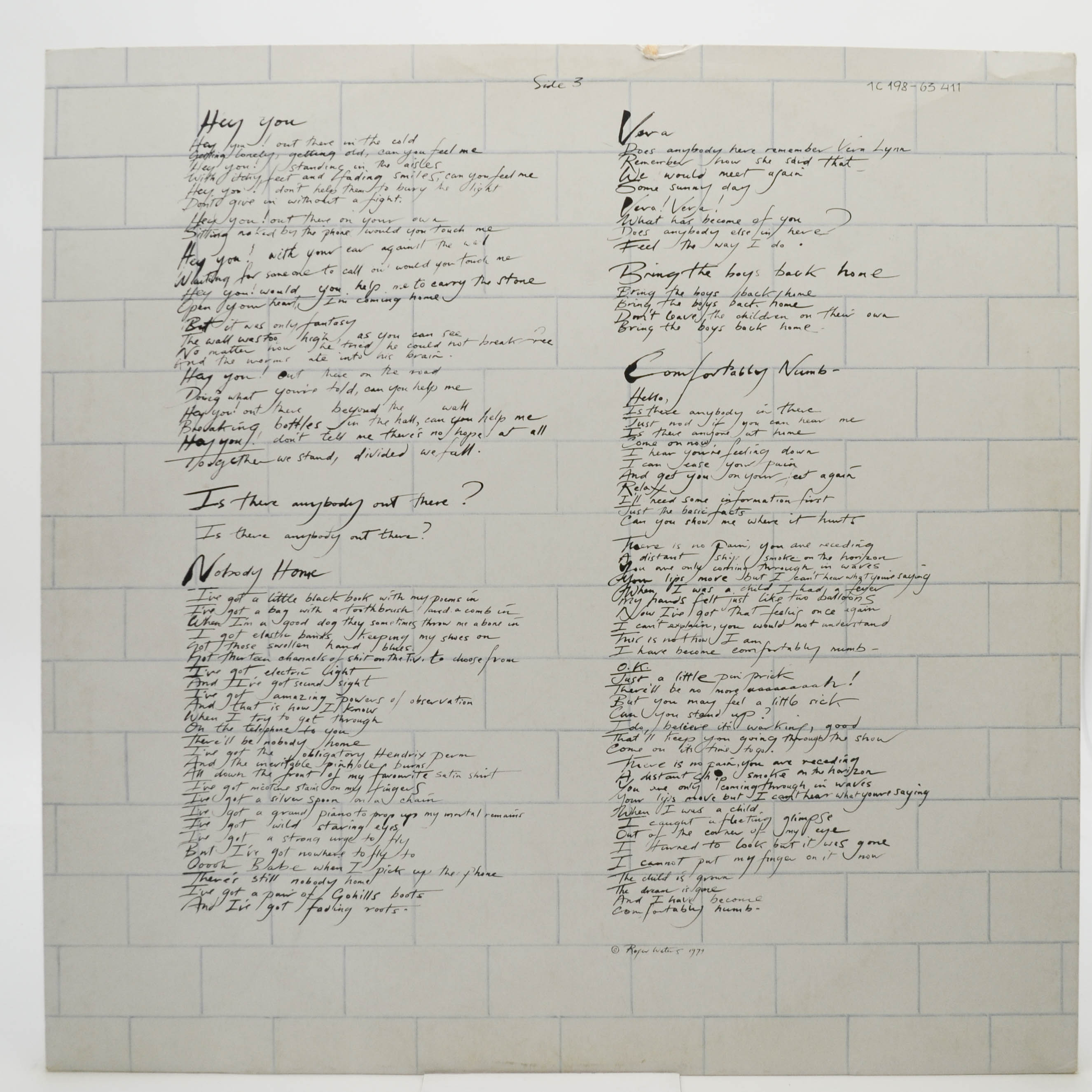 Виниловая пластинка Pink Floyd — The Wall (2LP), 1979