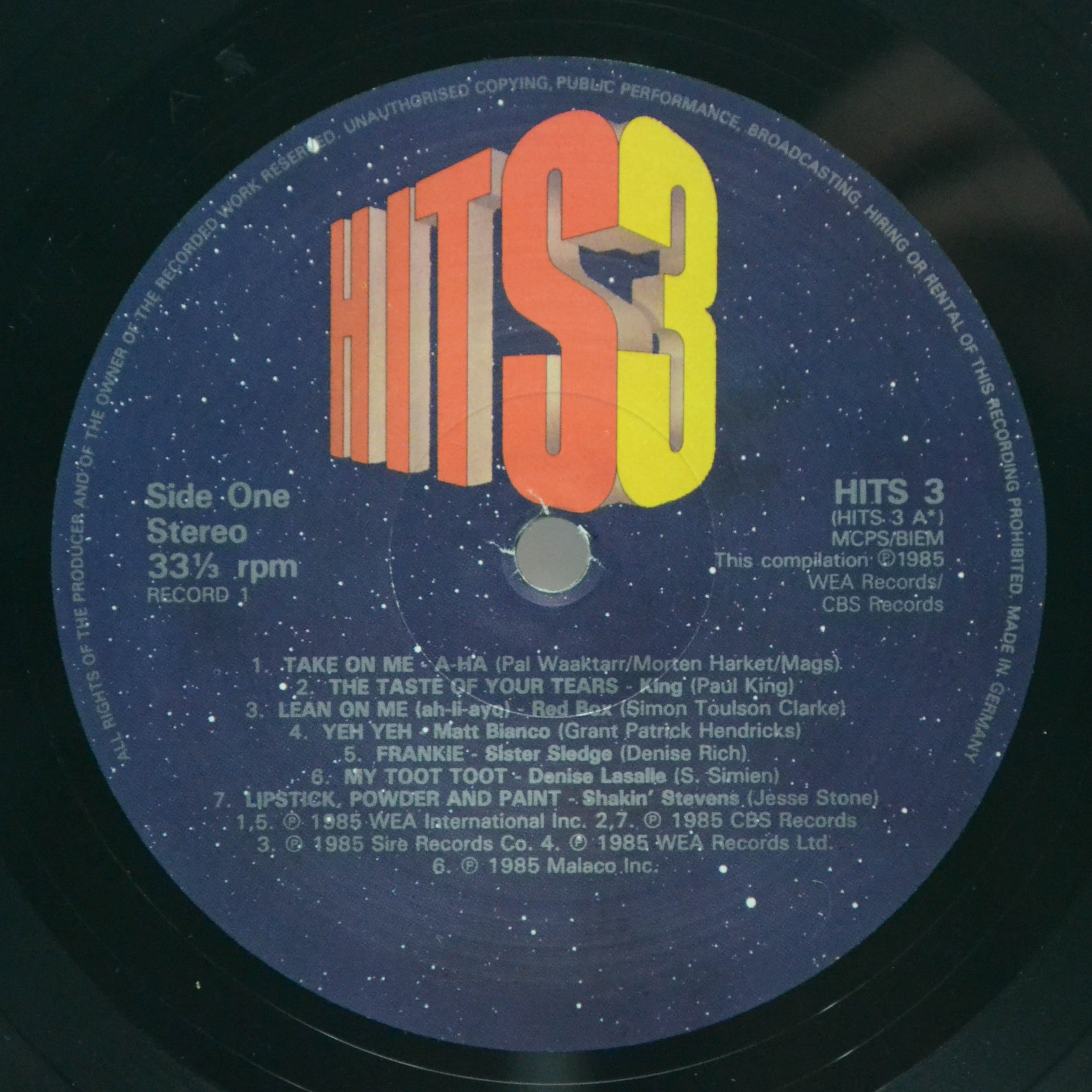 Various — Hits 3 - The Album (2LP), 1985