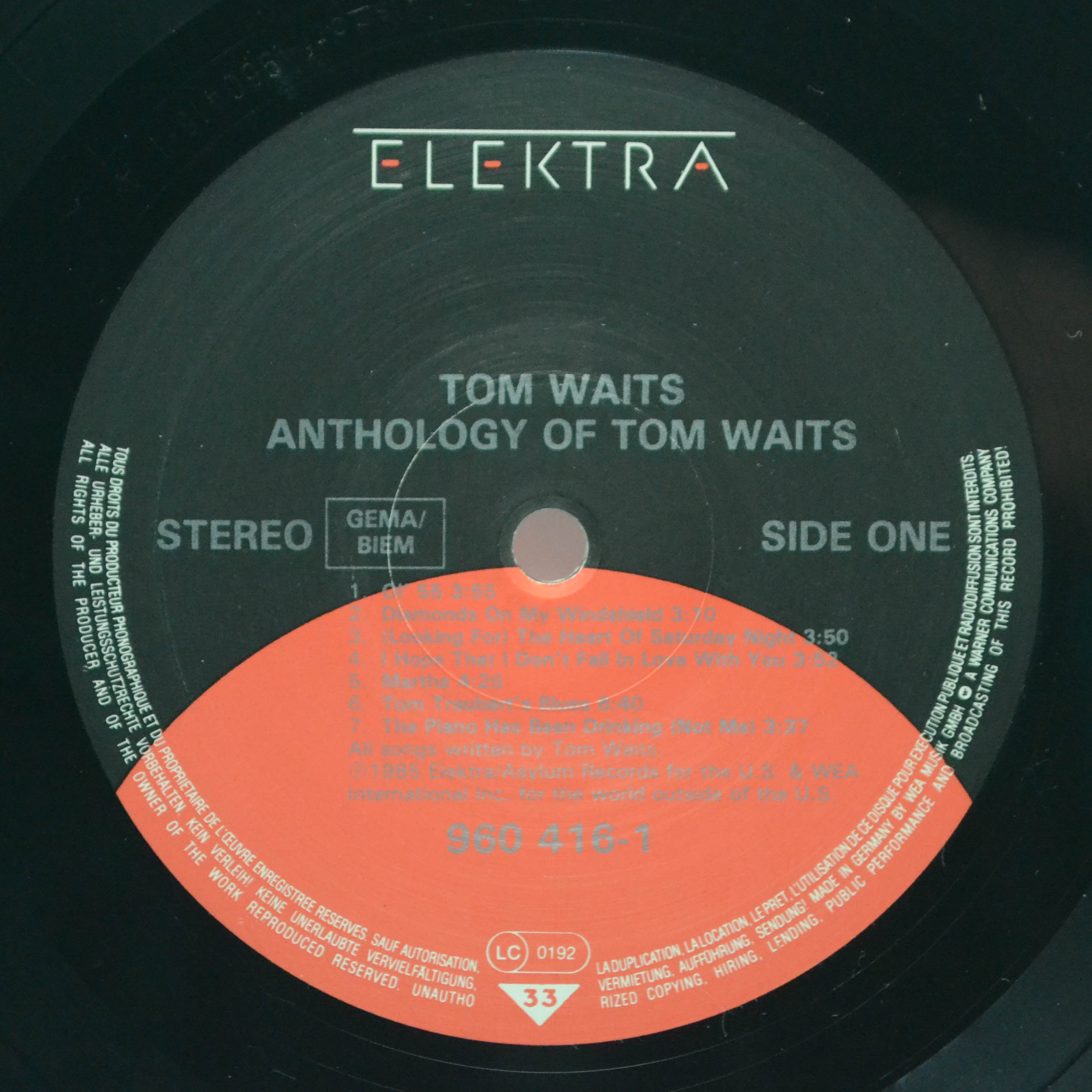 Tom Waits — Anthology Of Tom Waits, 1985