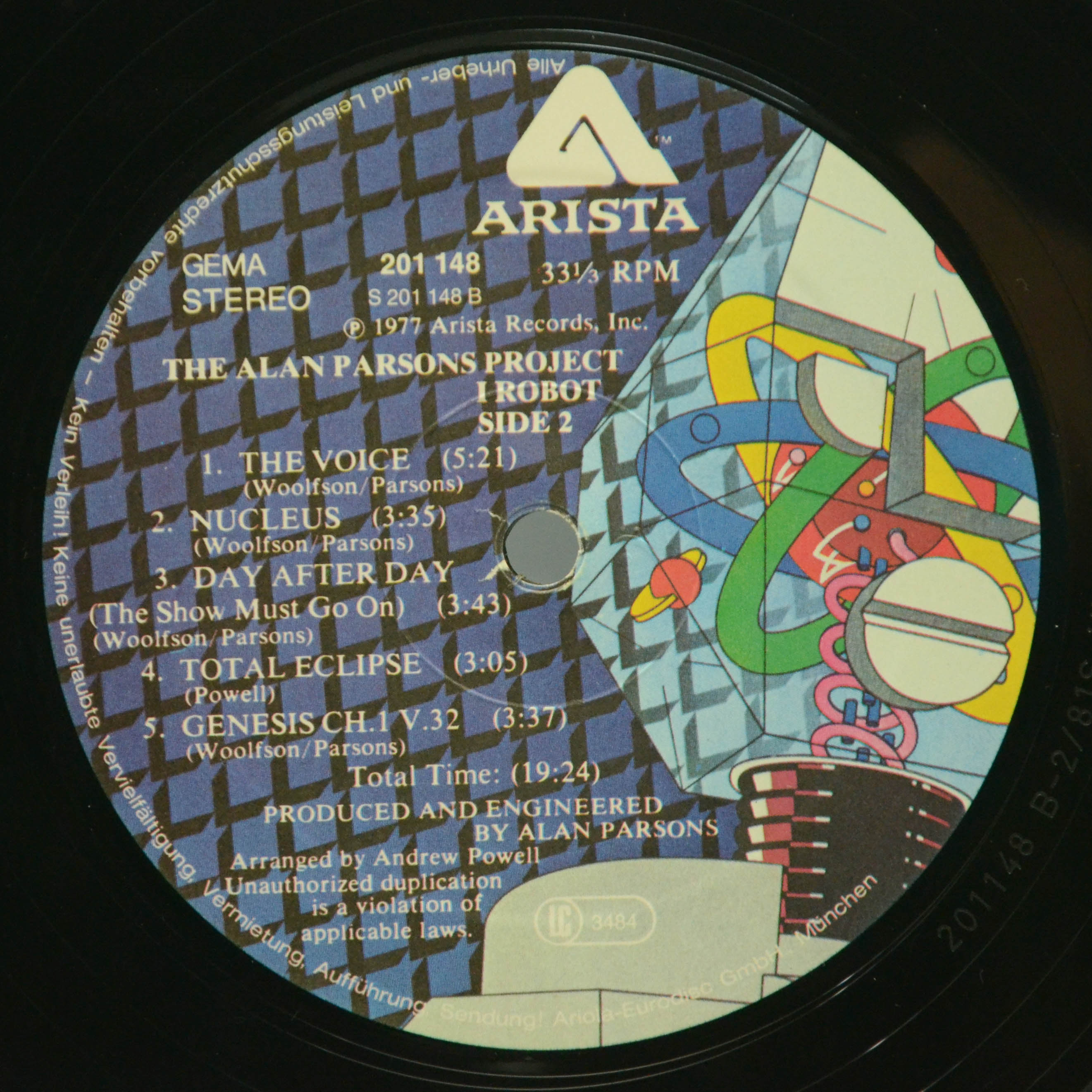 Виниловая пластинка Alan Parsons Project — I Robot, 1977