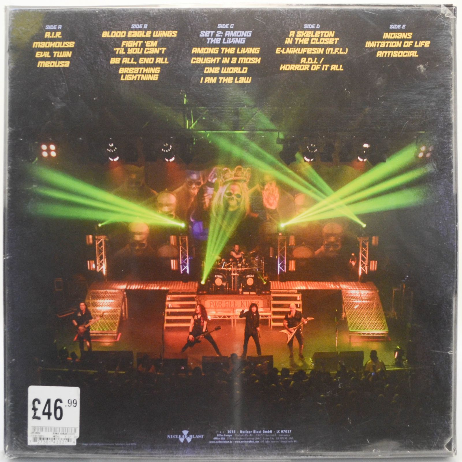 Виниловая пластинка Anthrax — Kings Among Scotland (Коробка 2LP), 2018