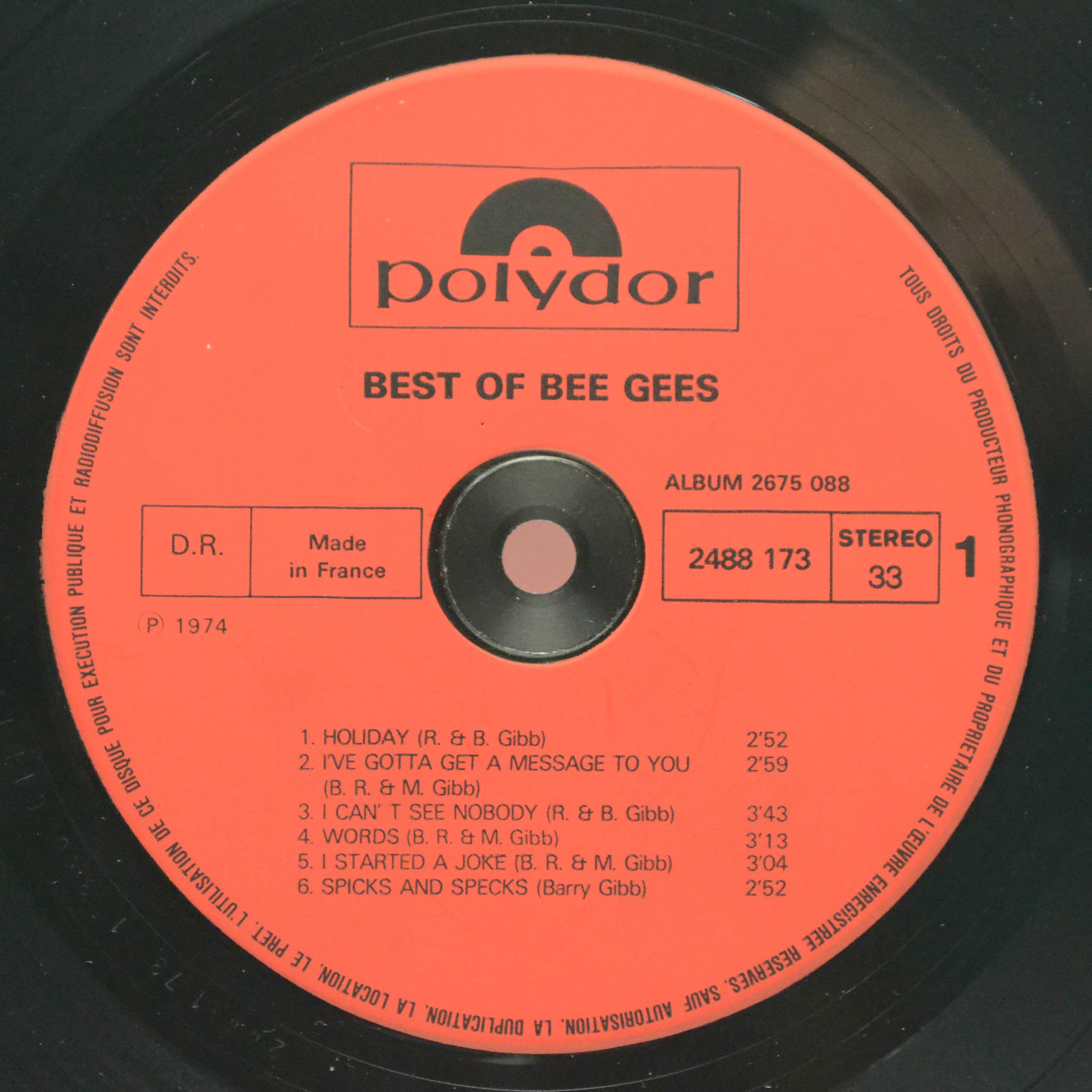 Bee Gees — Best Of Bee Gees (2LP), 1974