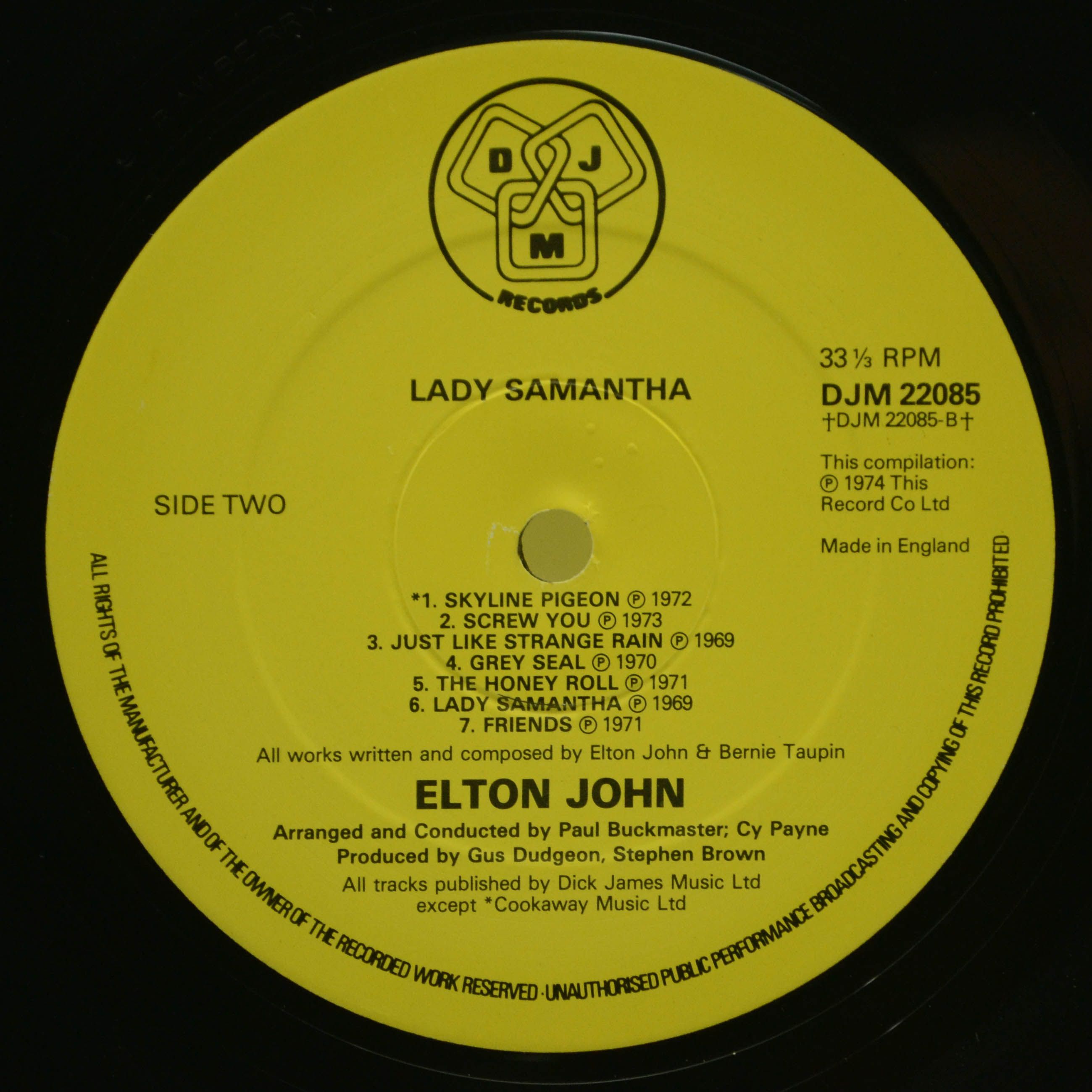 Elton John — Lady Samantha (UK), 1980