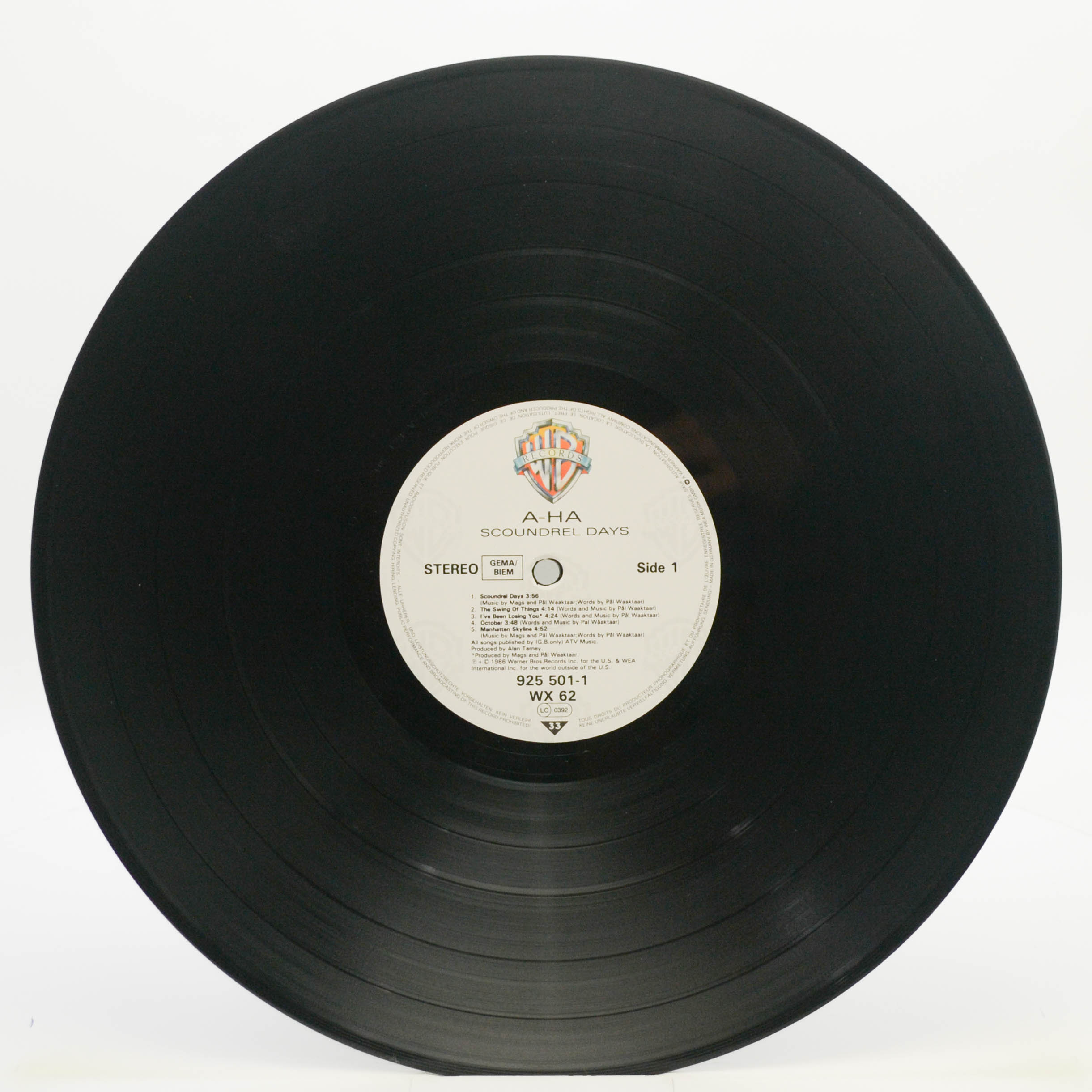 Виниловая пластинка a-ha — Scoundrel Days, 1986