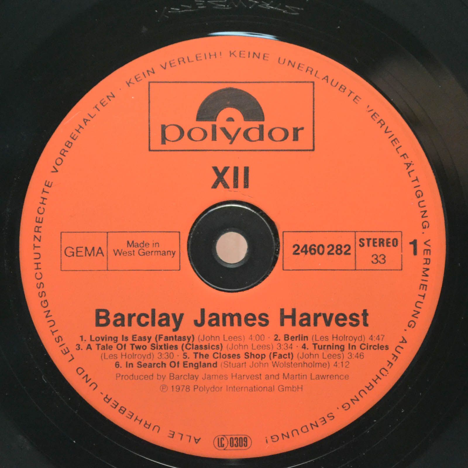 Виниловая пластинка Barclay James Harvest — XII, 1978