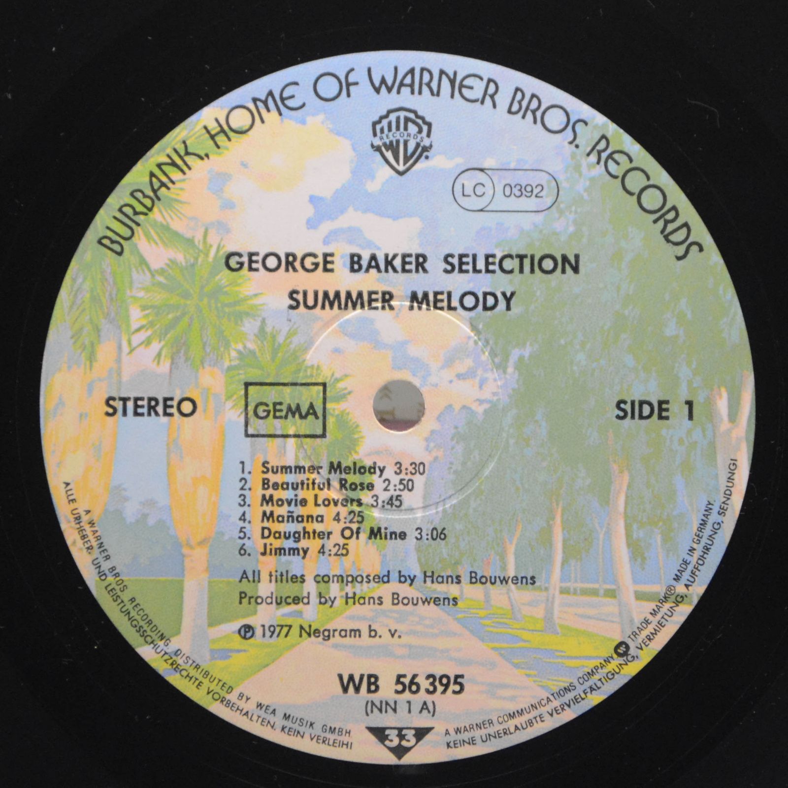 Виниловая пластинка George Baker Selection — Summer Melody, 1977