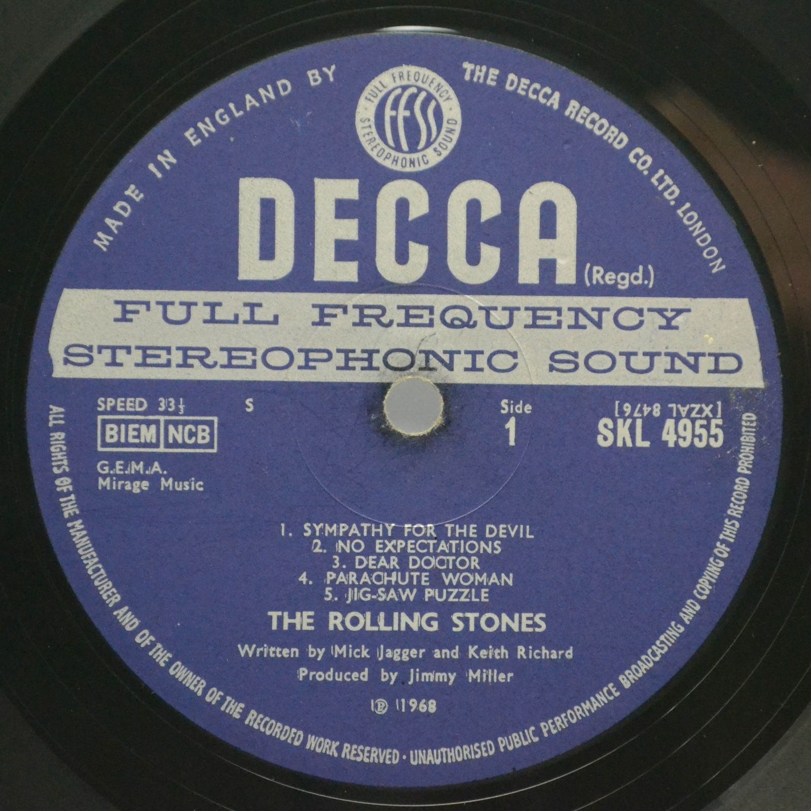 Rolling Stones — Beggars Banquet (UK), 1968