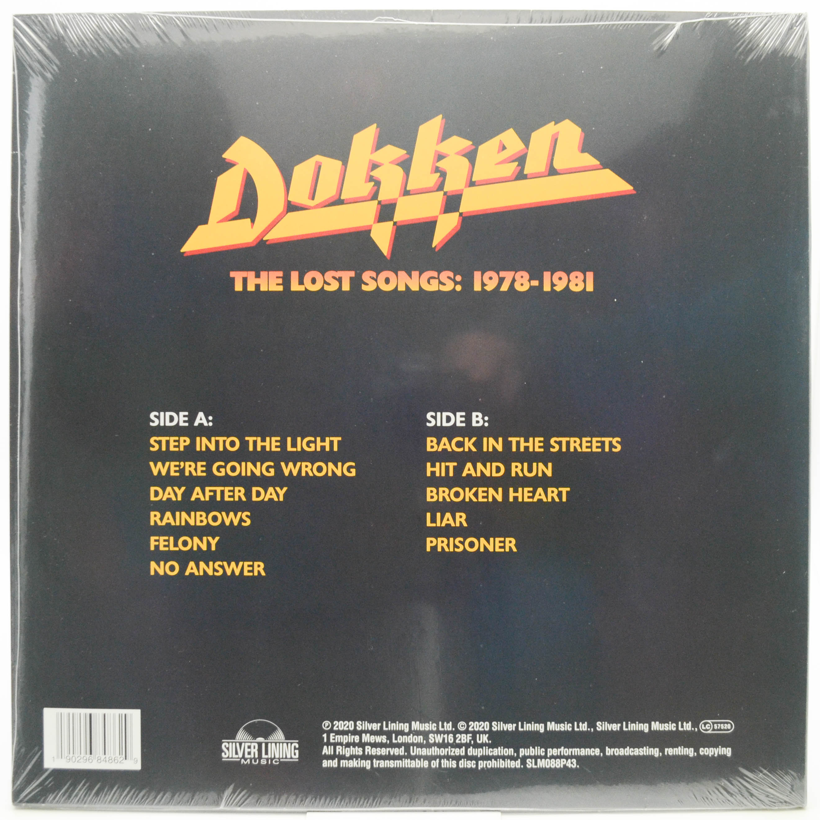 Виниловая пластинка Dokken — The Lost Songs: 1978-1981 (UK), 2020