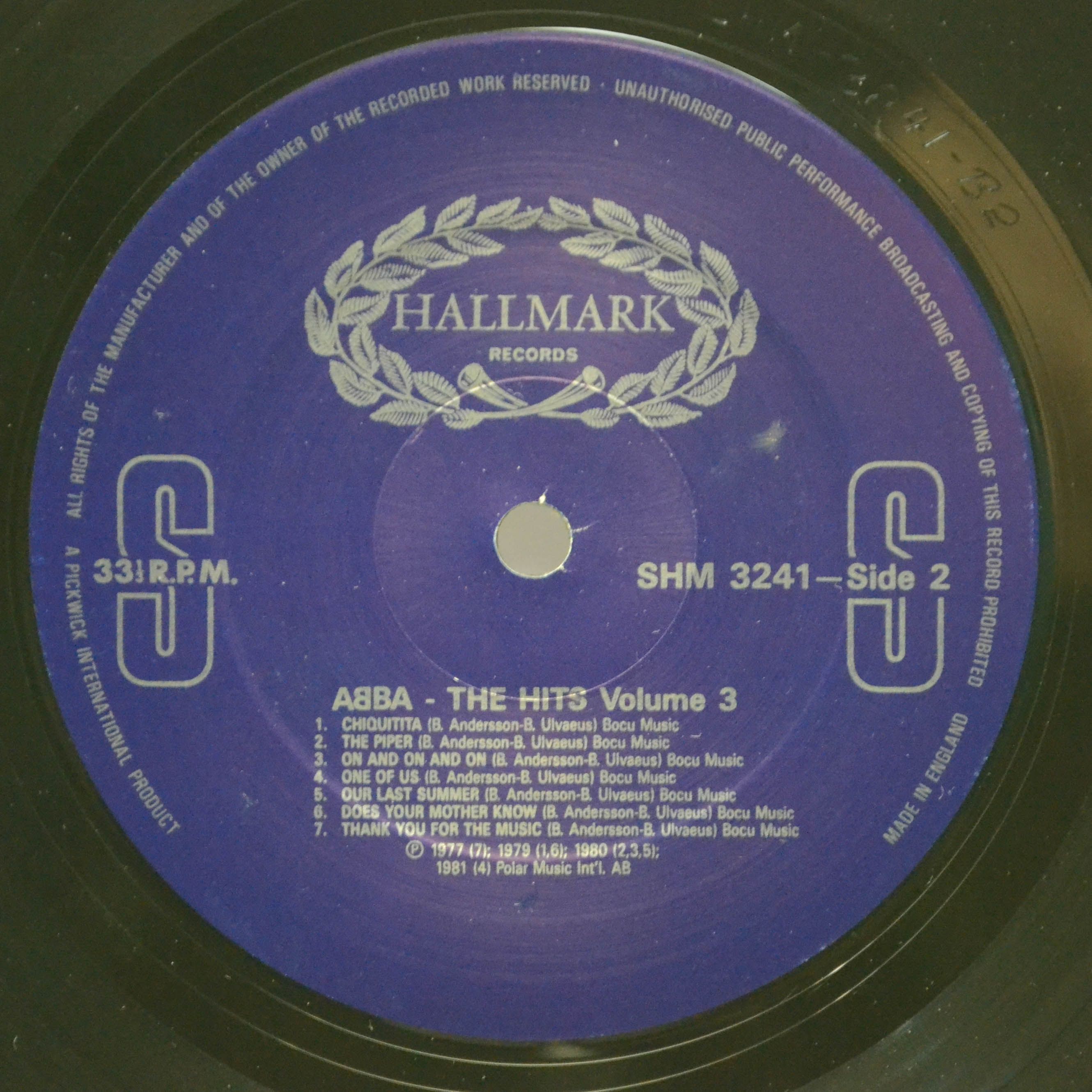 ABBA — The Hits 3 (UK), 1988