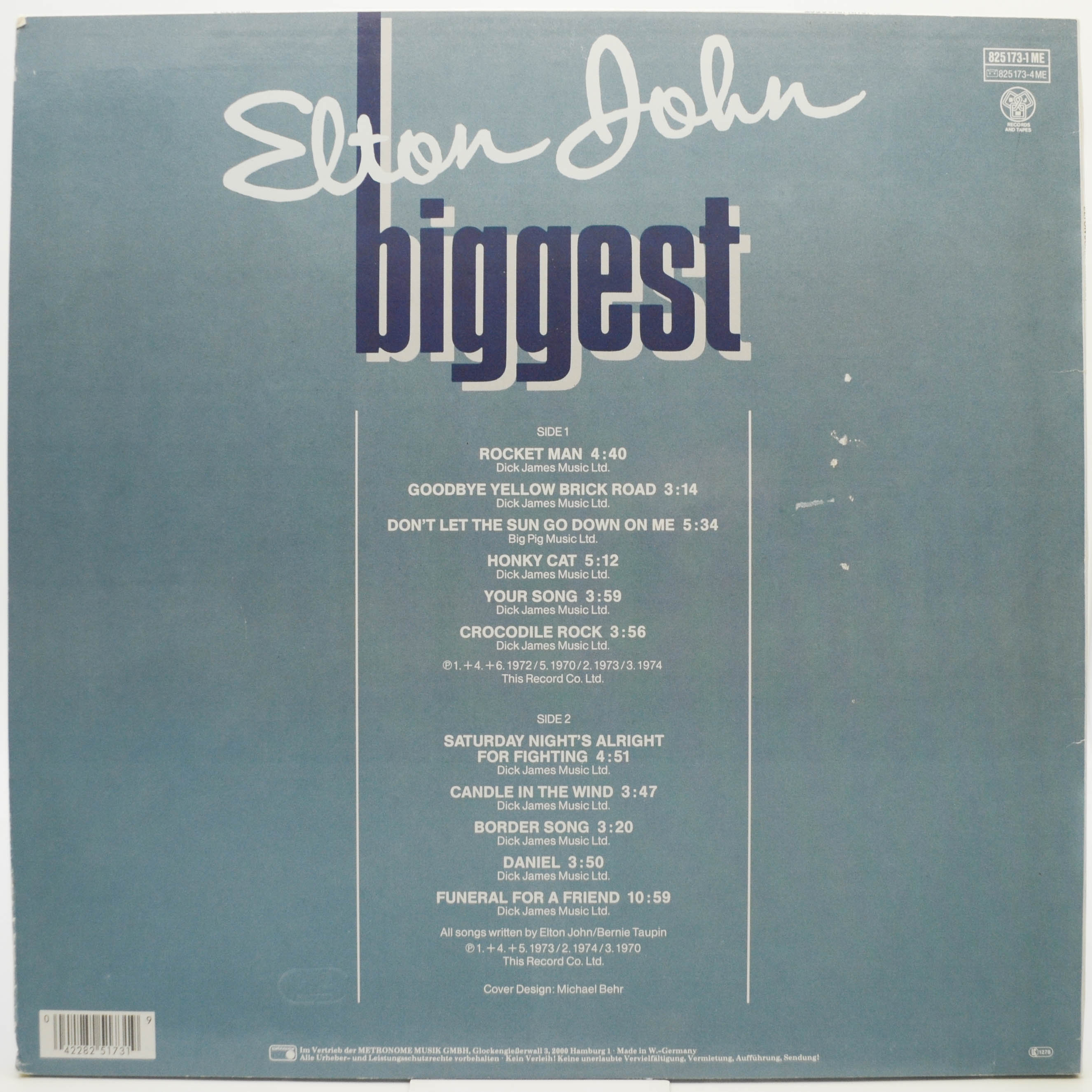 Elton John — Biggest, 1985