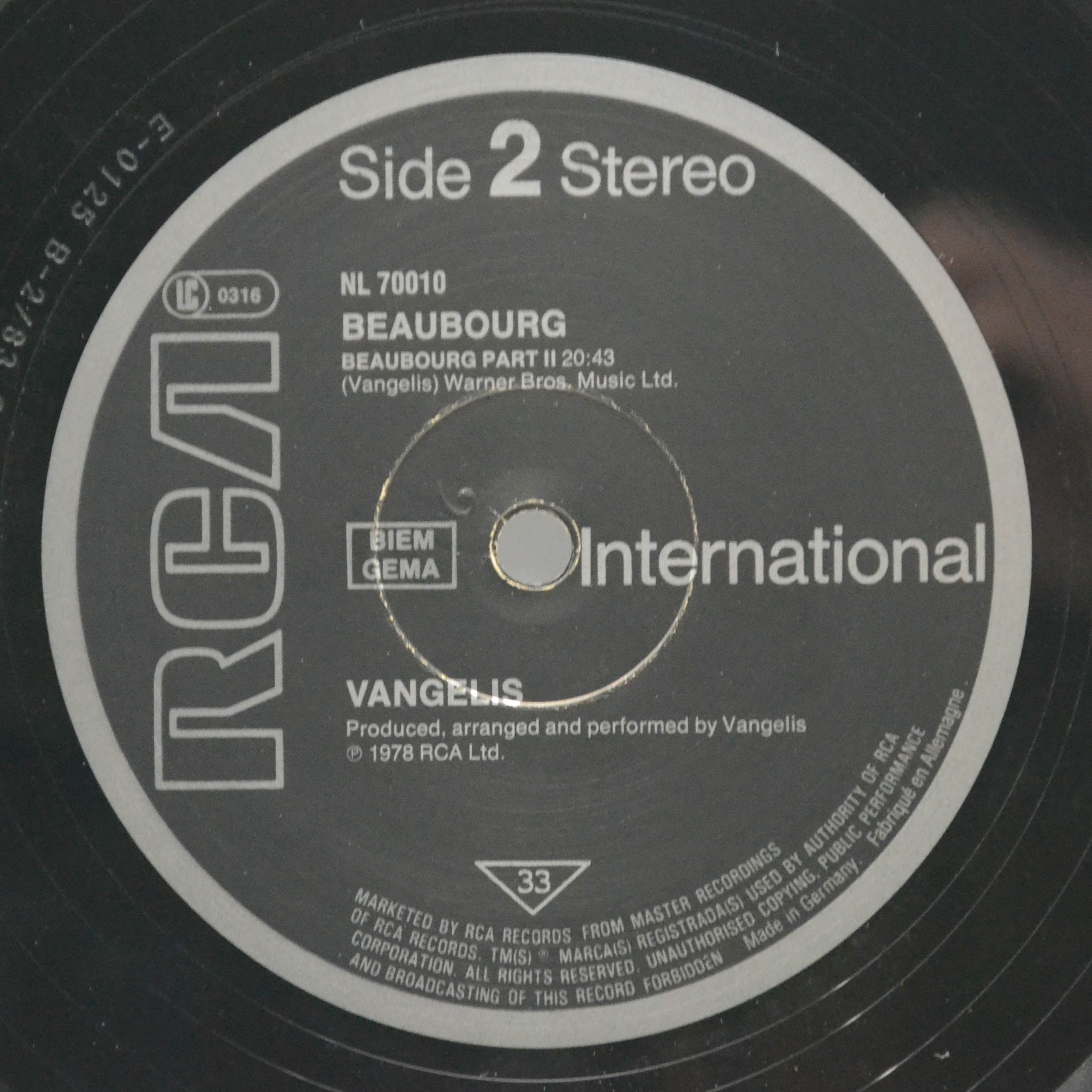 Vangelis — Beaubourg, 1978