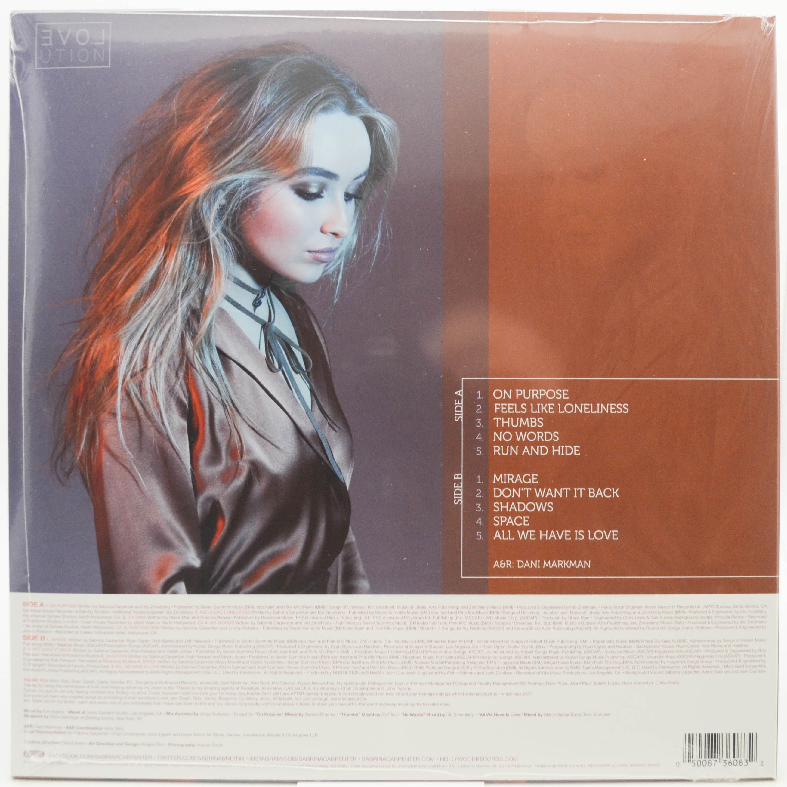 Виниловая пластинка Sabrina Carpenter — Evolution, 2016