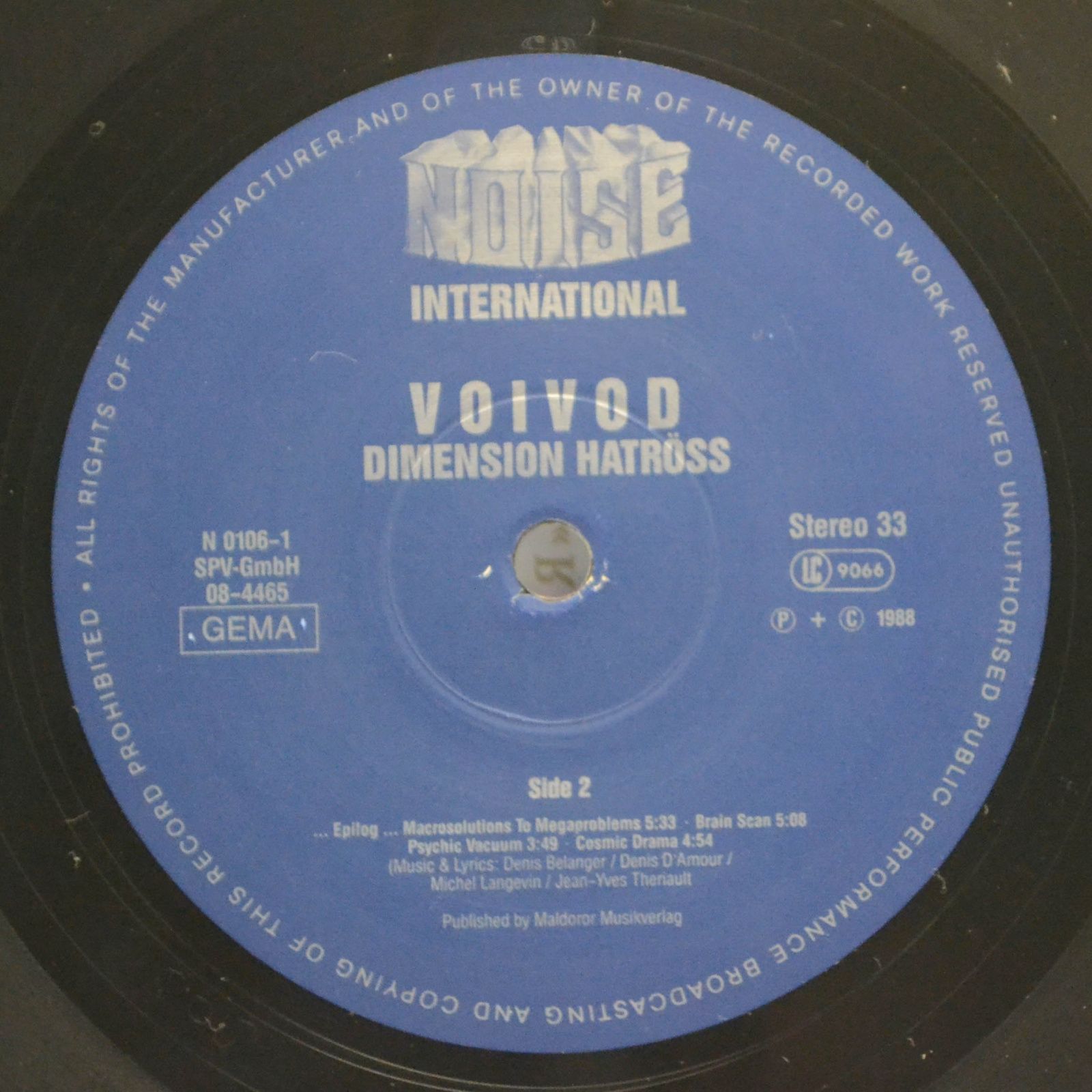 Виниловая пластинка Voivod — Dimension Hatröss, 1988