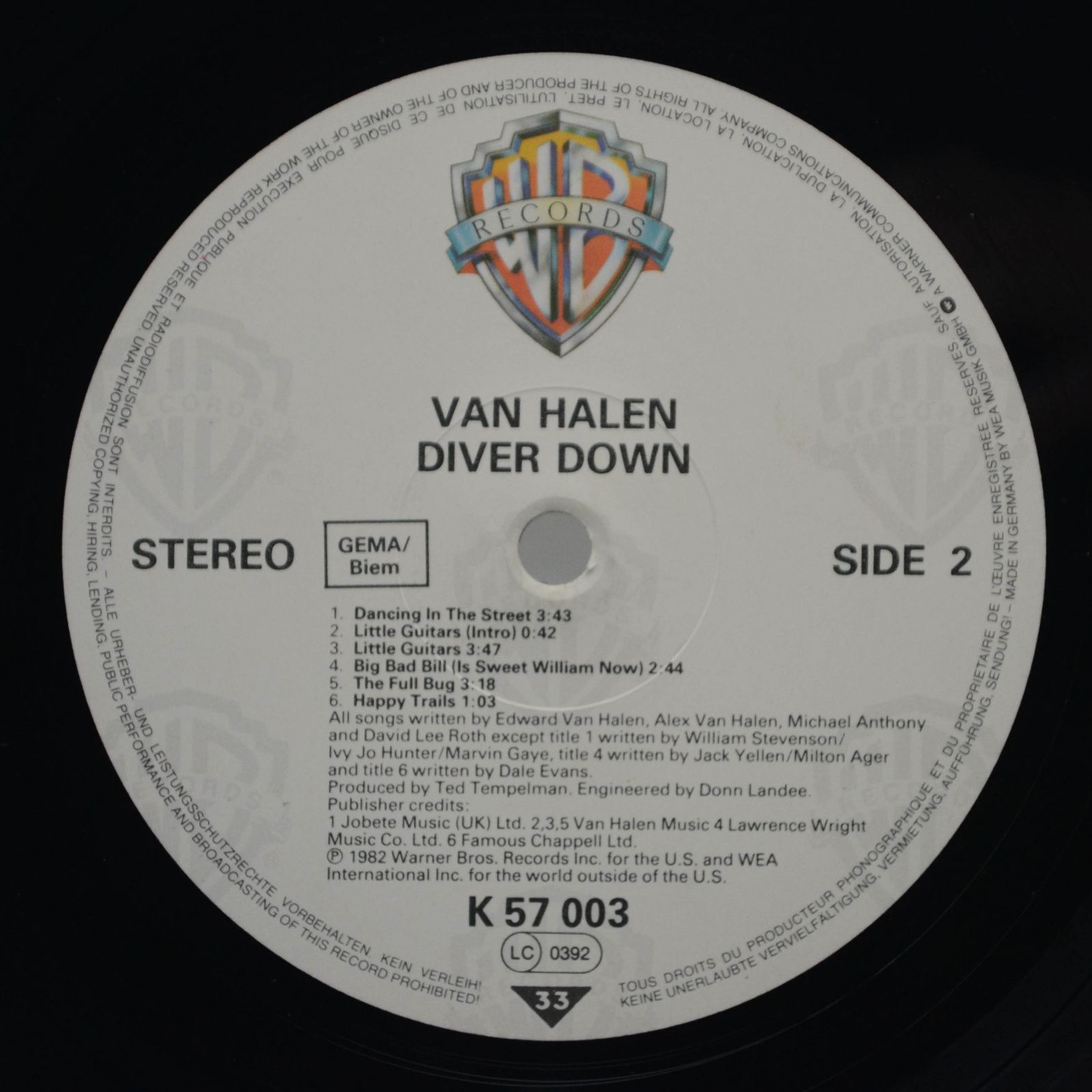 Van Halen — Diver Down, 1982