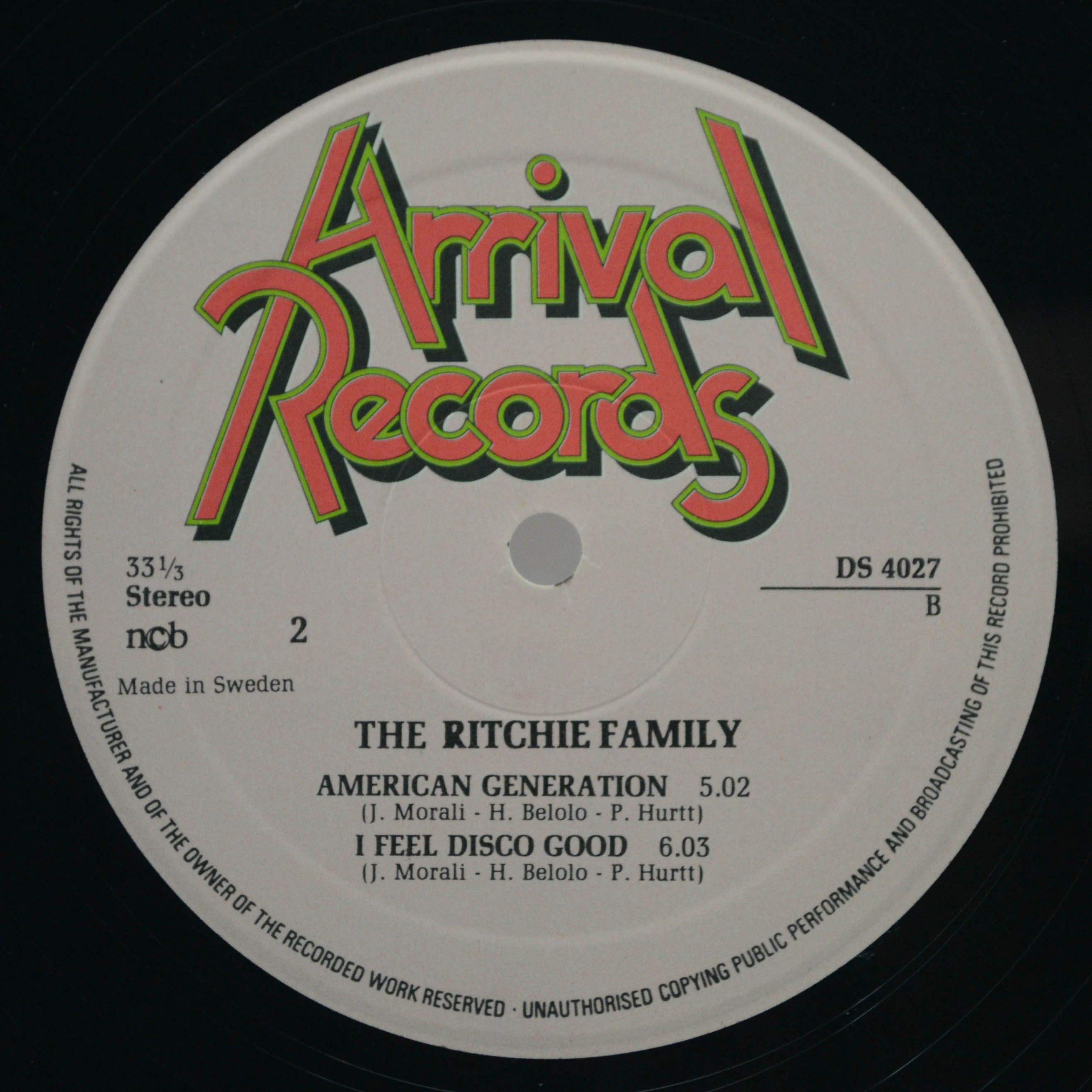 Виниловая пластинка Ritchie Family — American Generation, 1978