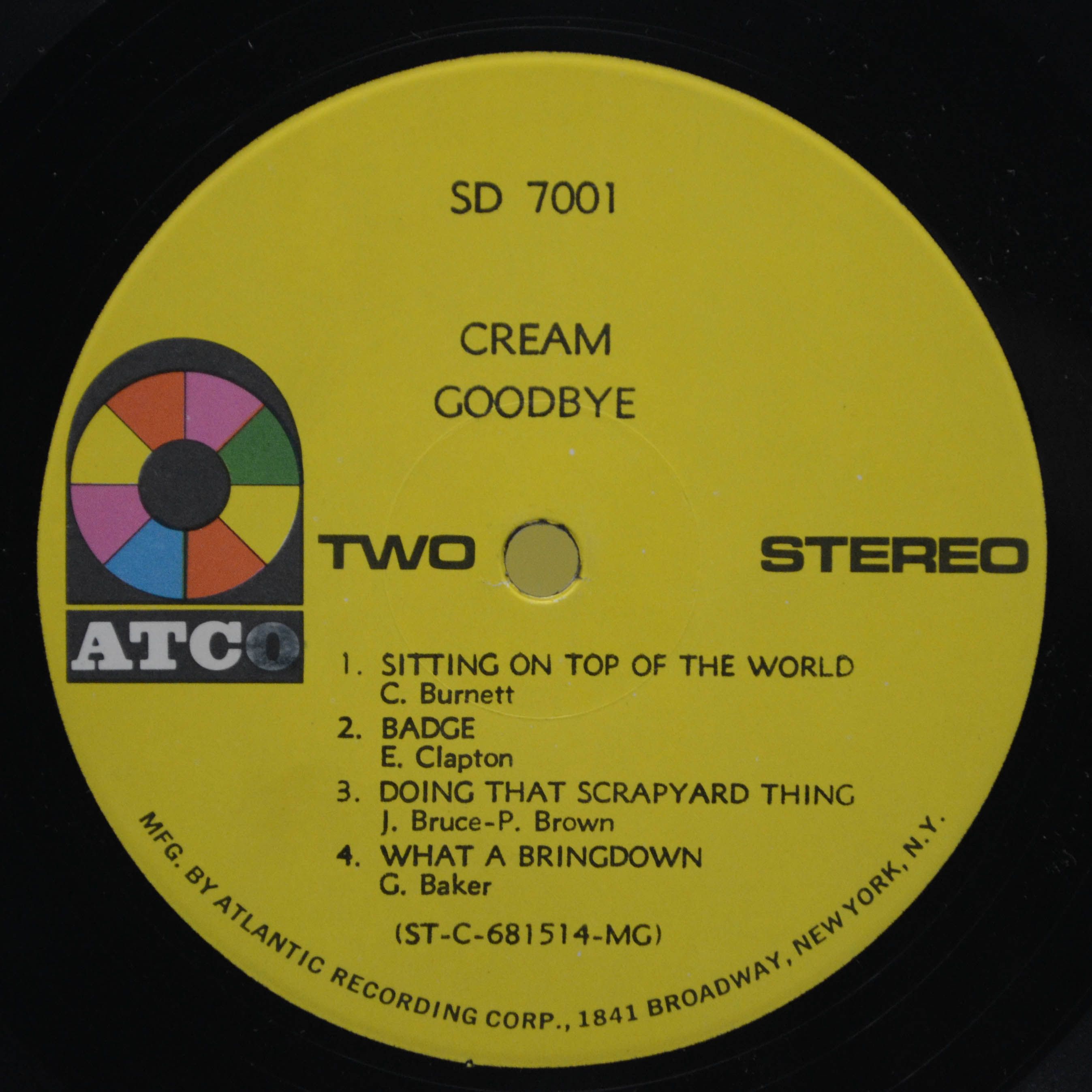 Cream — Goodbye (USA), 1969