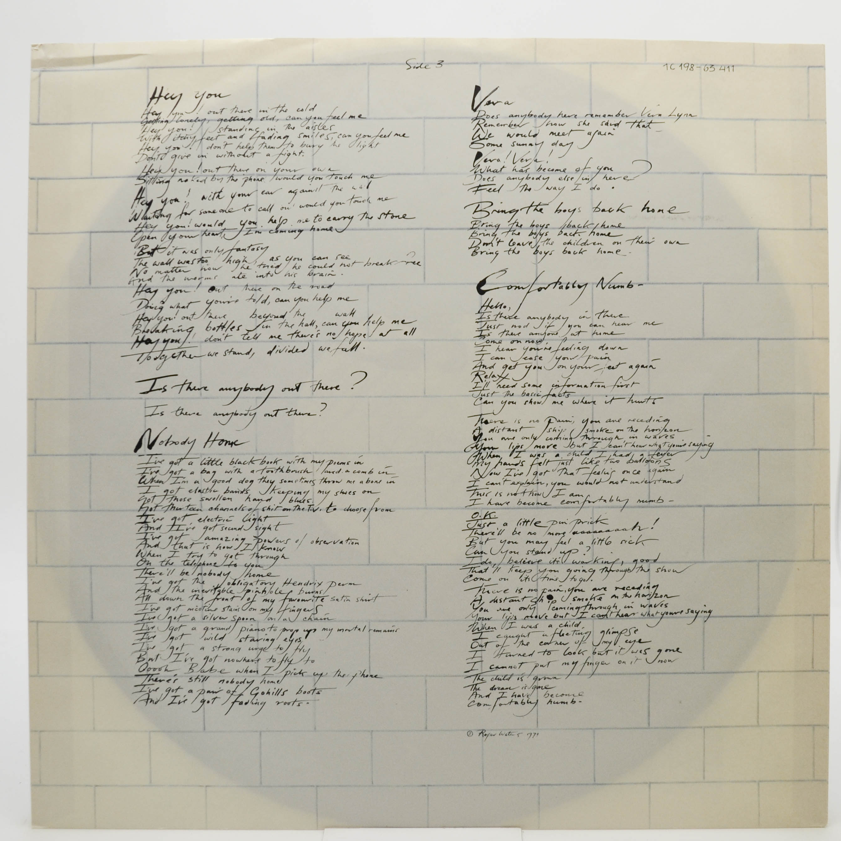 Виниловая пластинка Pink Floyd — The Wall (2LP), 1979