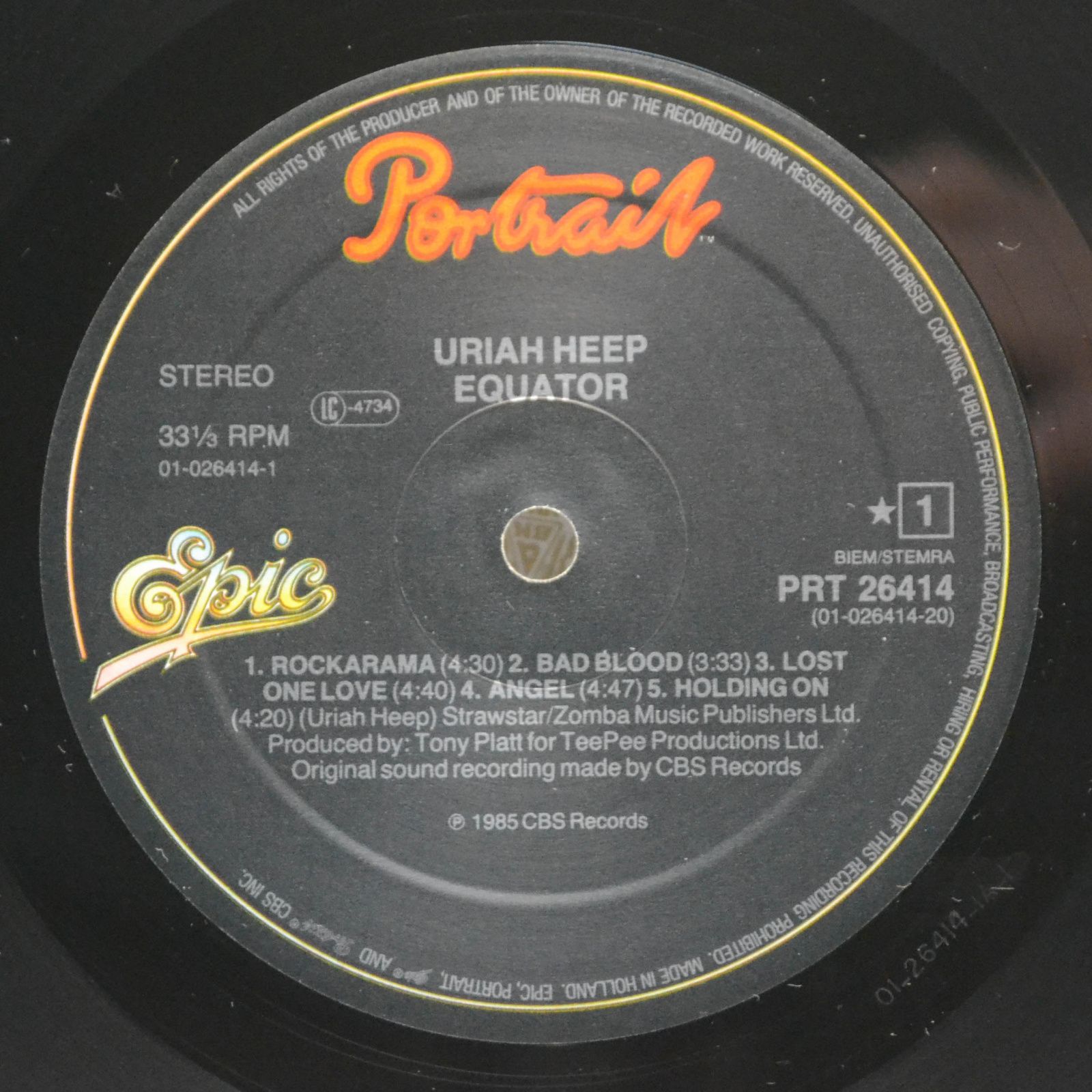 Uriah Heep — Equator, 1985