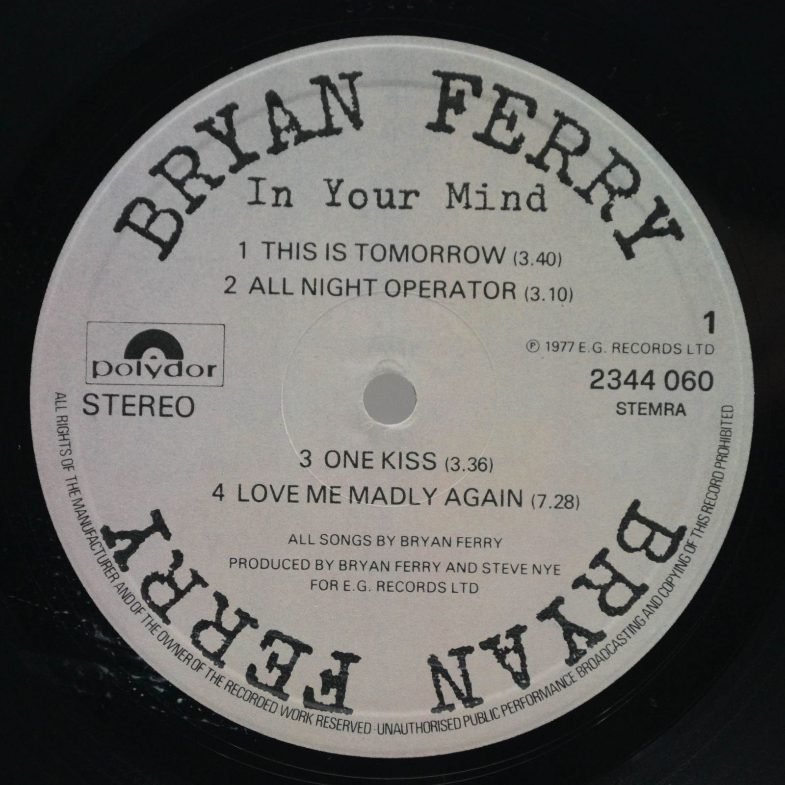 Bryan Ferry — In Your Mind, 1977