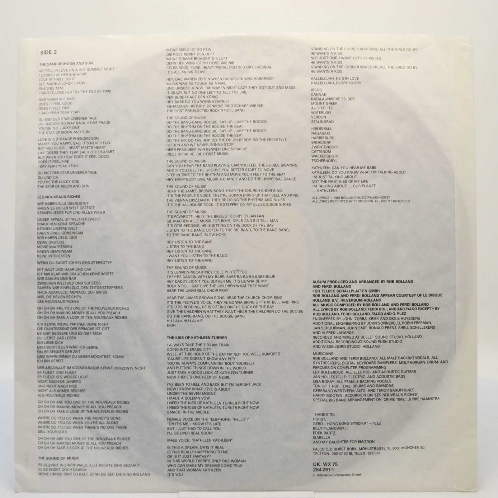 Falco — Emotional, 1986