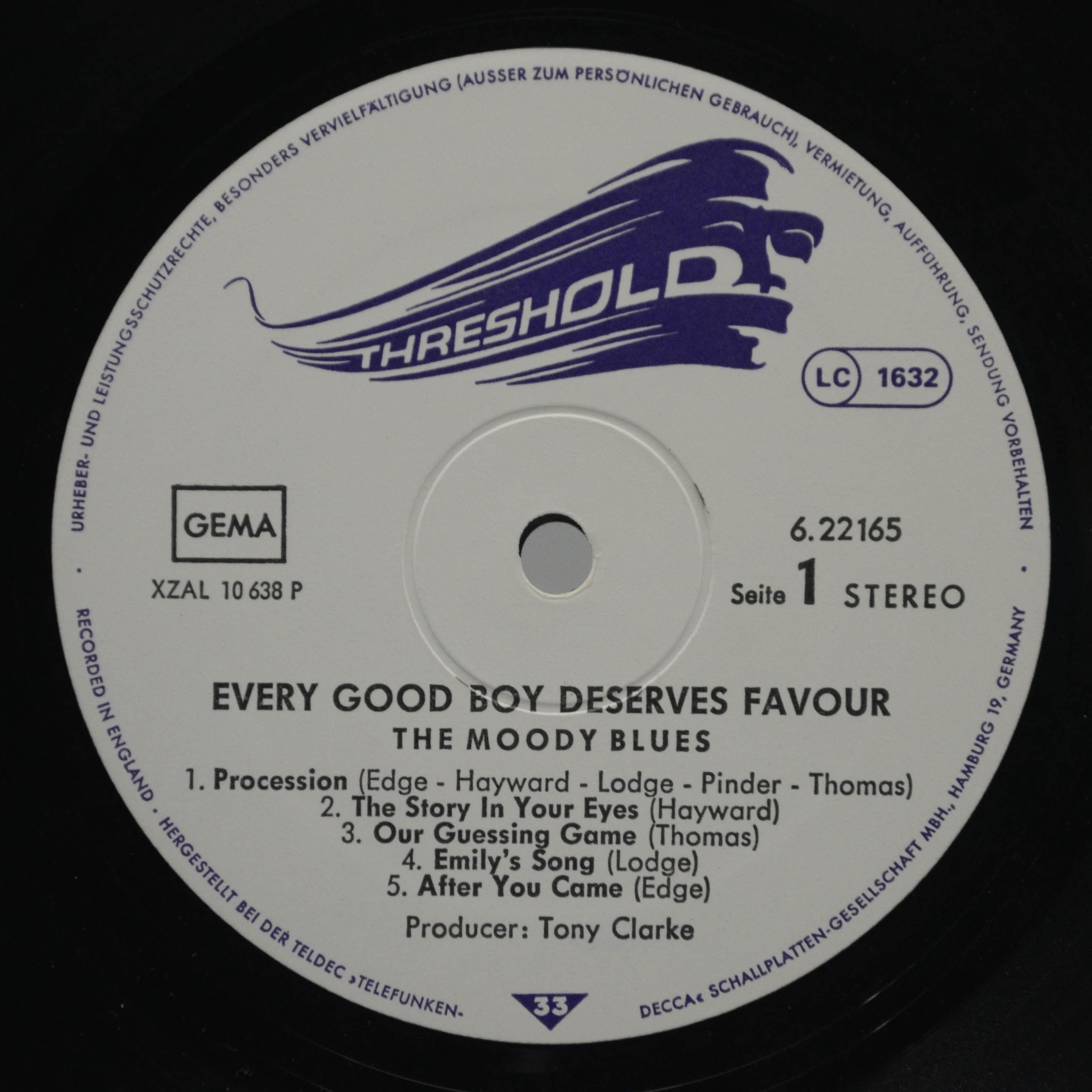Виниловая пластинка Moody Blues — Every Good Boy Deserves Favour, 1977