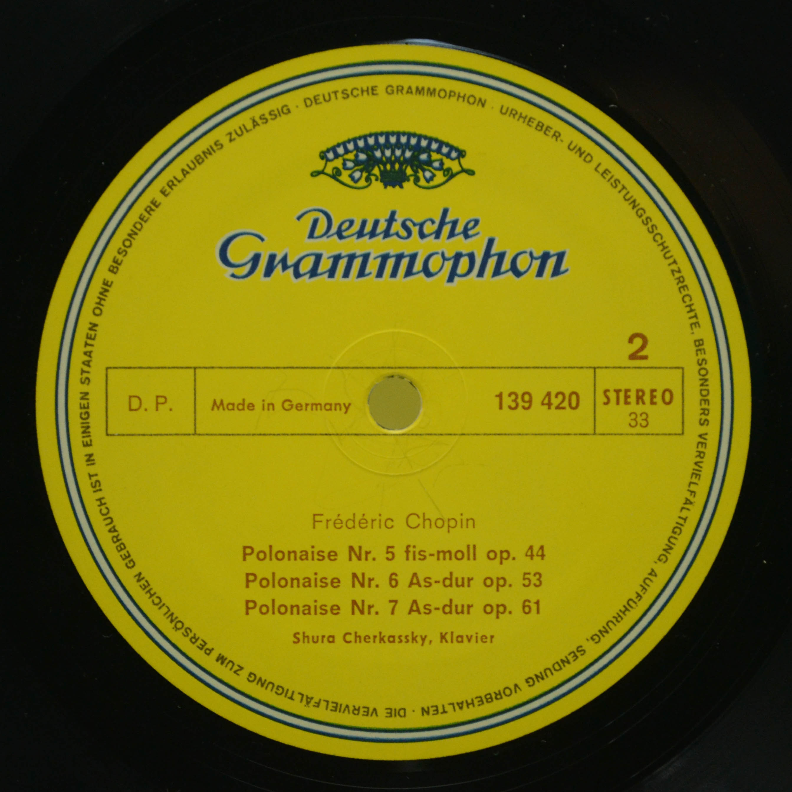 Виниловая пластинка Frédéric Chopin - Shura Cherkassky — Polonaisen, 1974