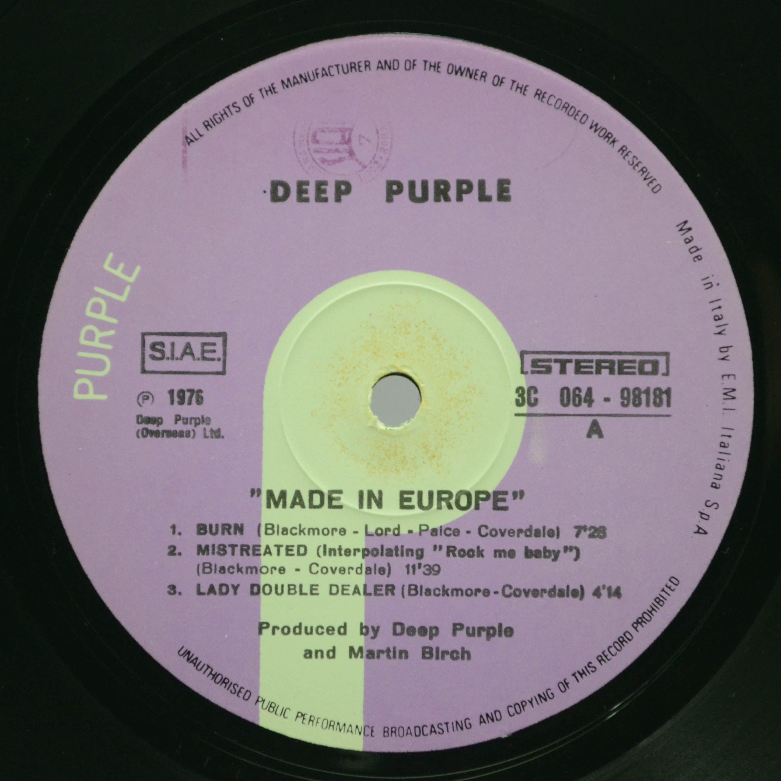 Deep Purple — Made In Europe, 1976