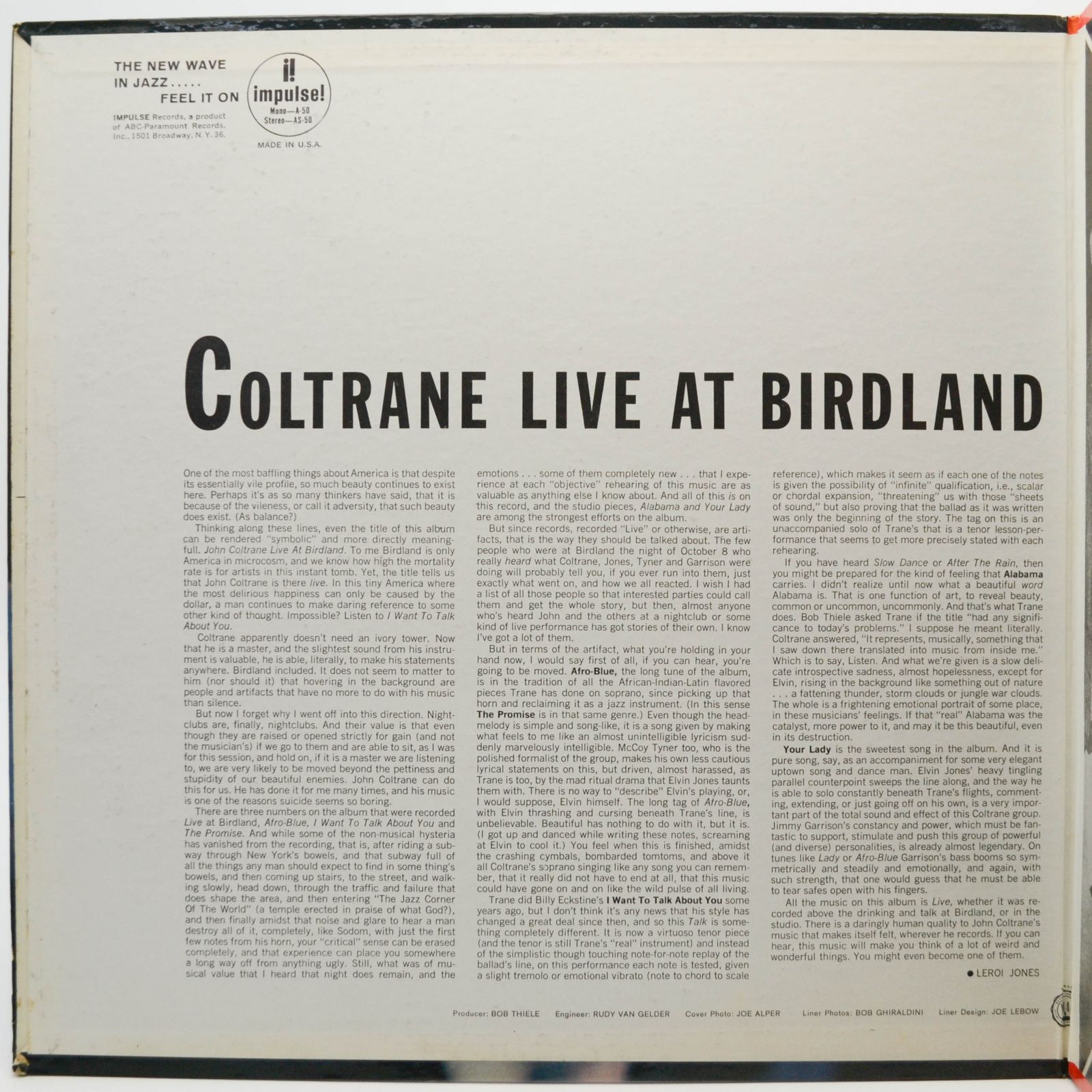 Coltrane — Live At Birdland, 1964