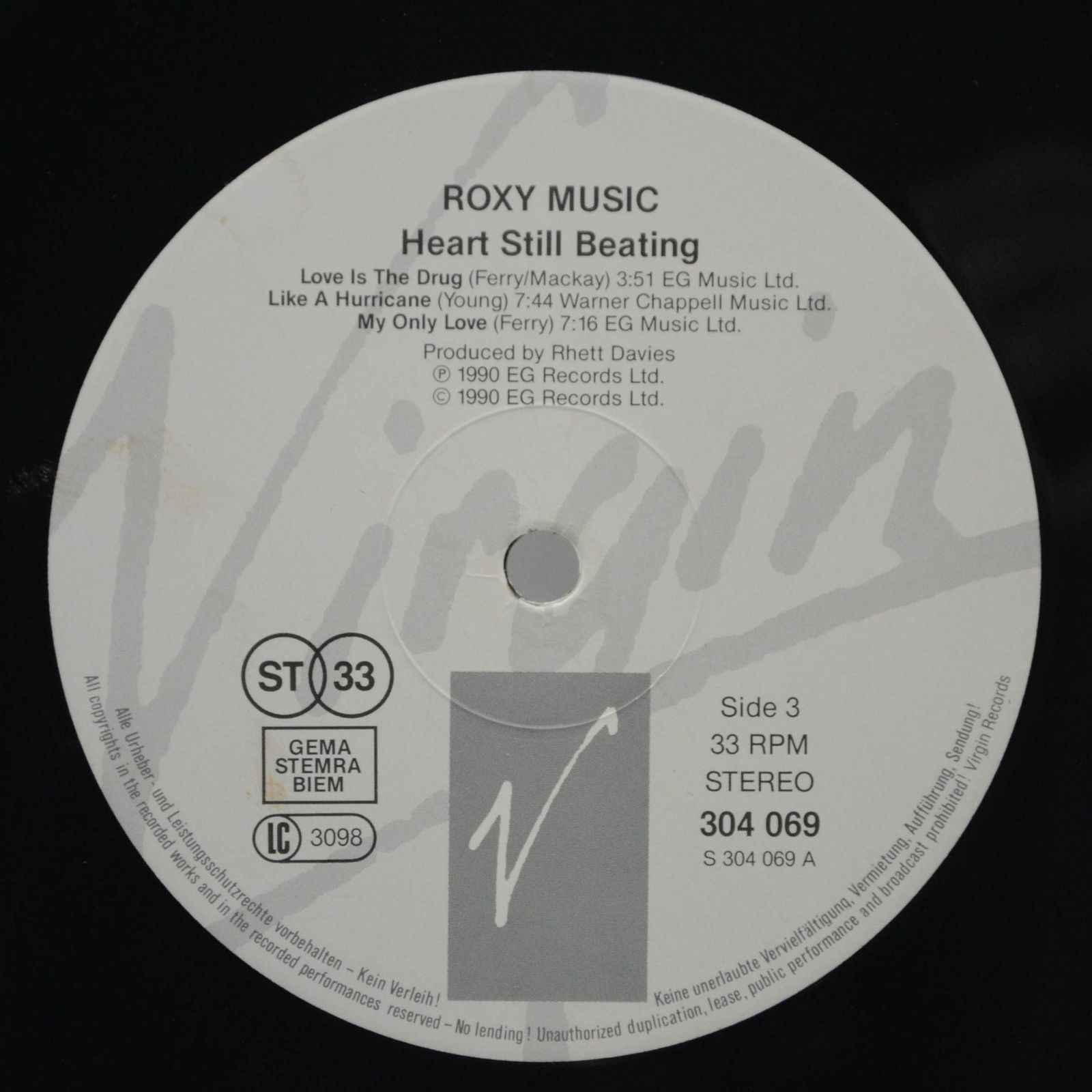 Виниловая пластинка Roxy Music — Heart Still Beating (2LP), 1990