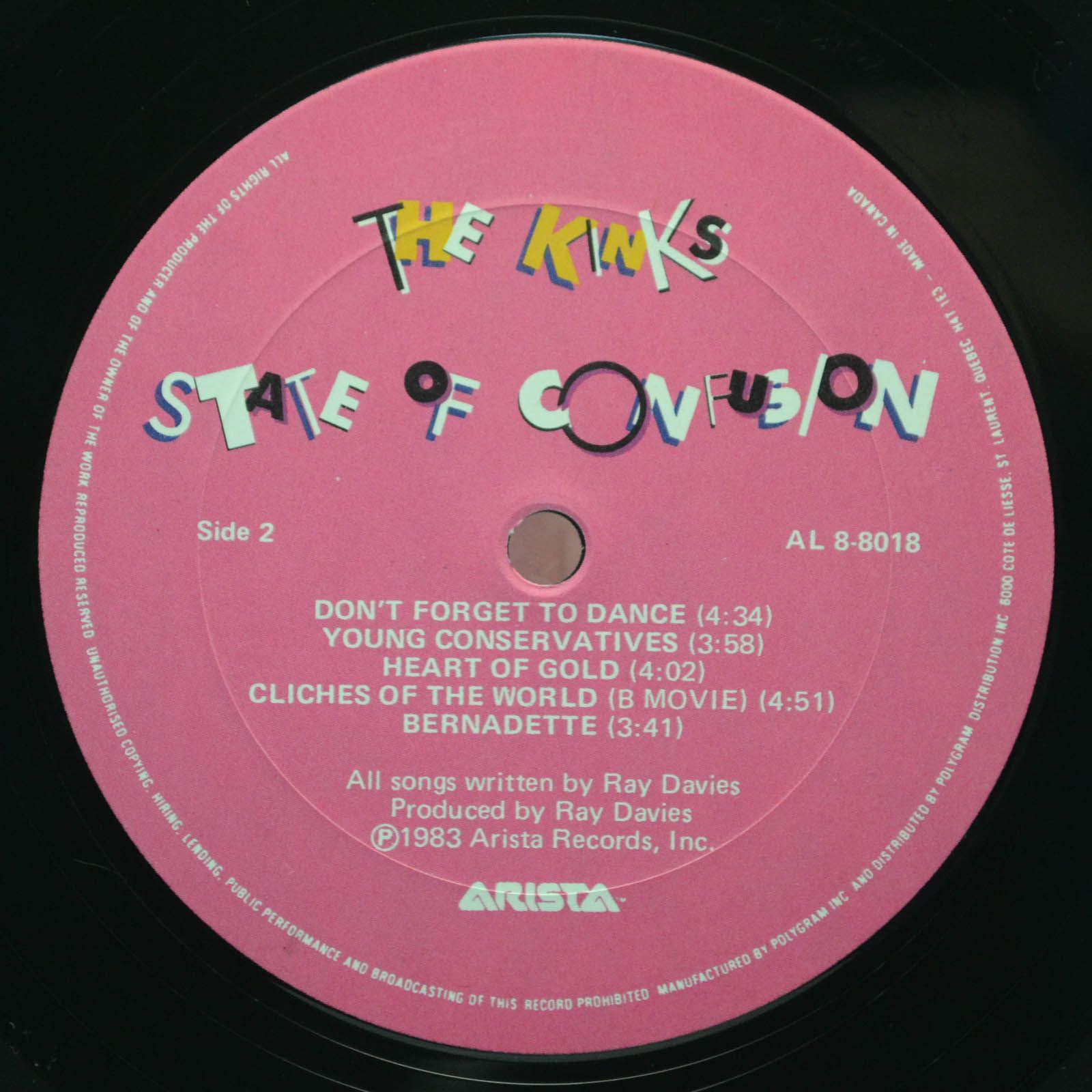 Kinks — State Of Confusion, 1983