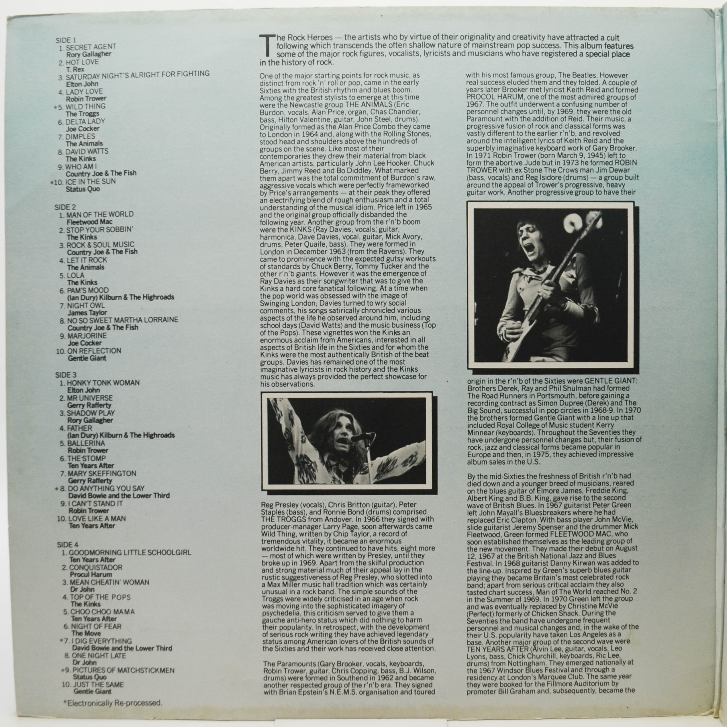 Various — Rock Heroes (2LP, UK), 1979
