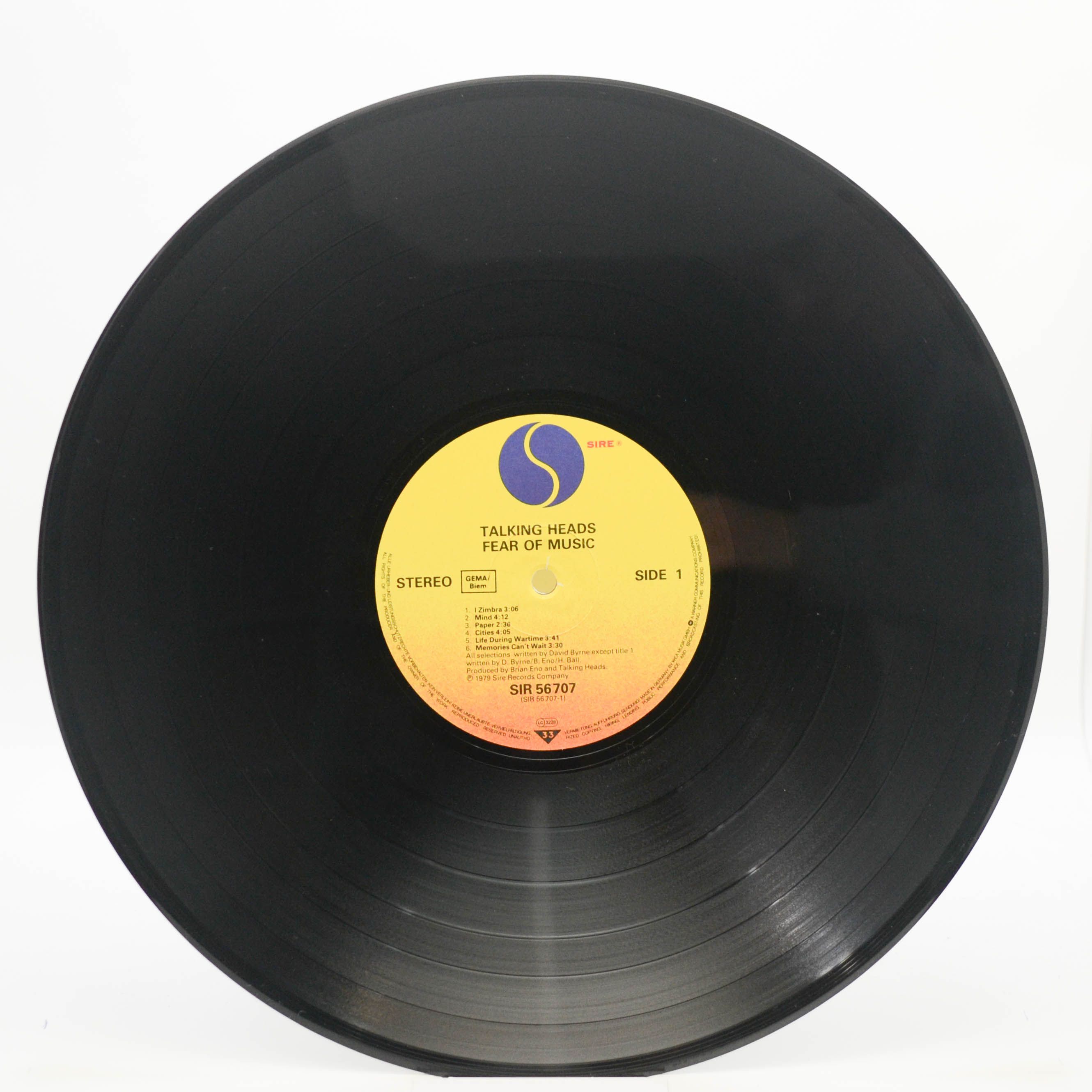 Виниловая пластинка Talking Heads — Fear Of Music, 1979