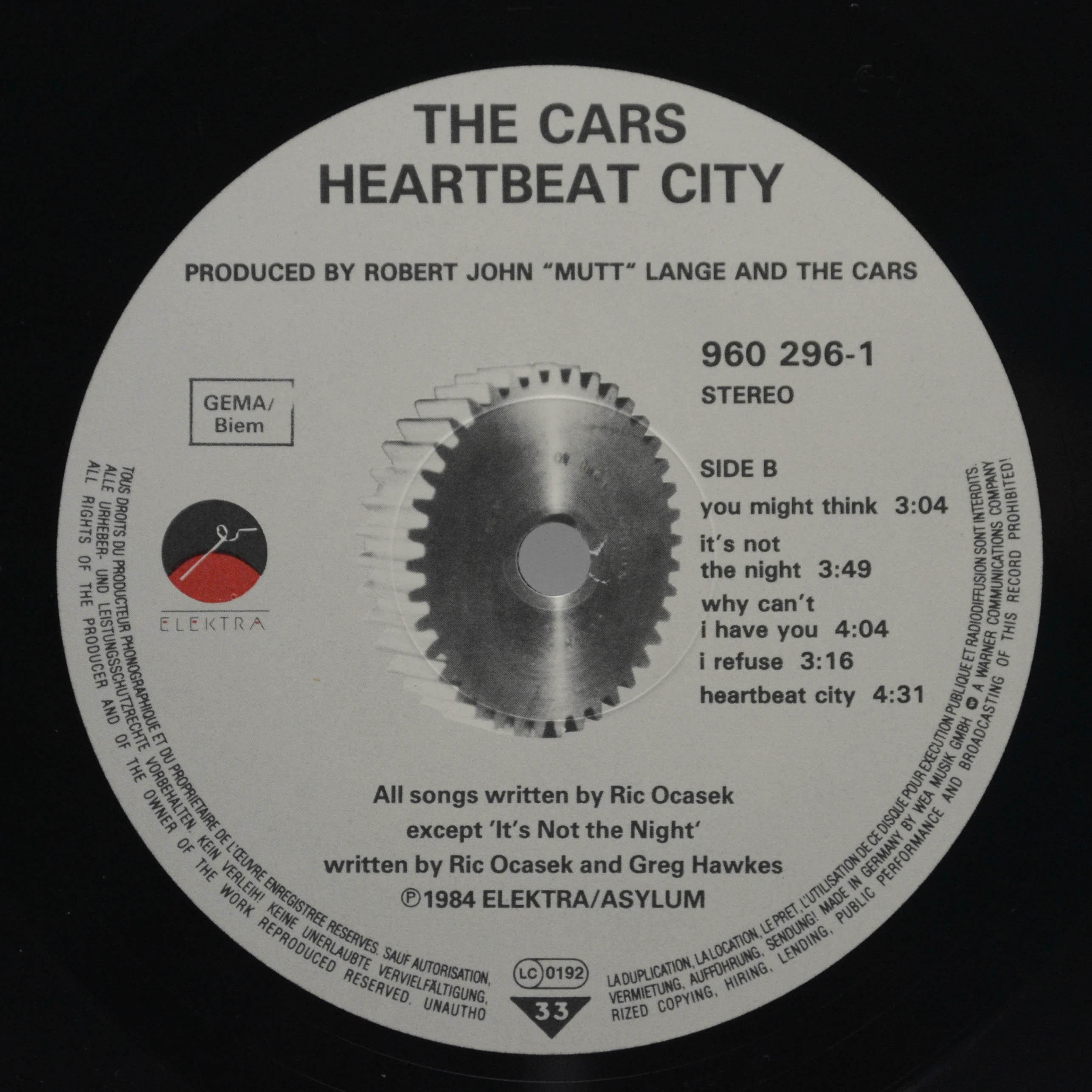 Cars — Heartbeat City, 1984