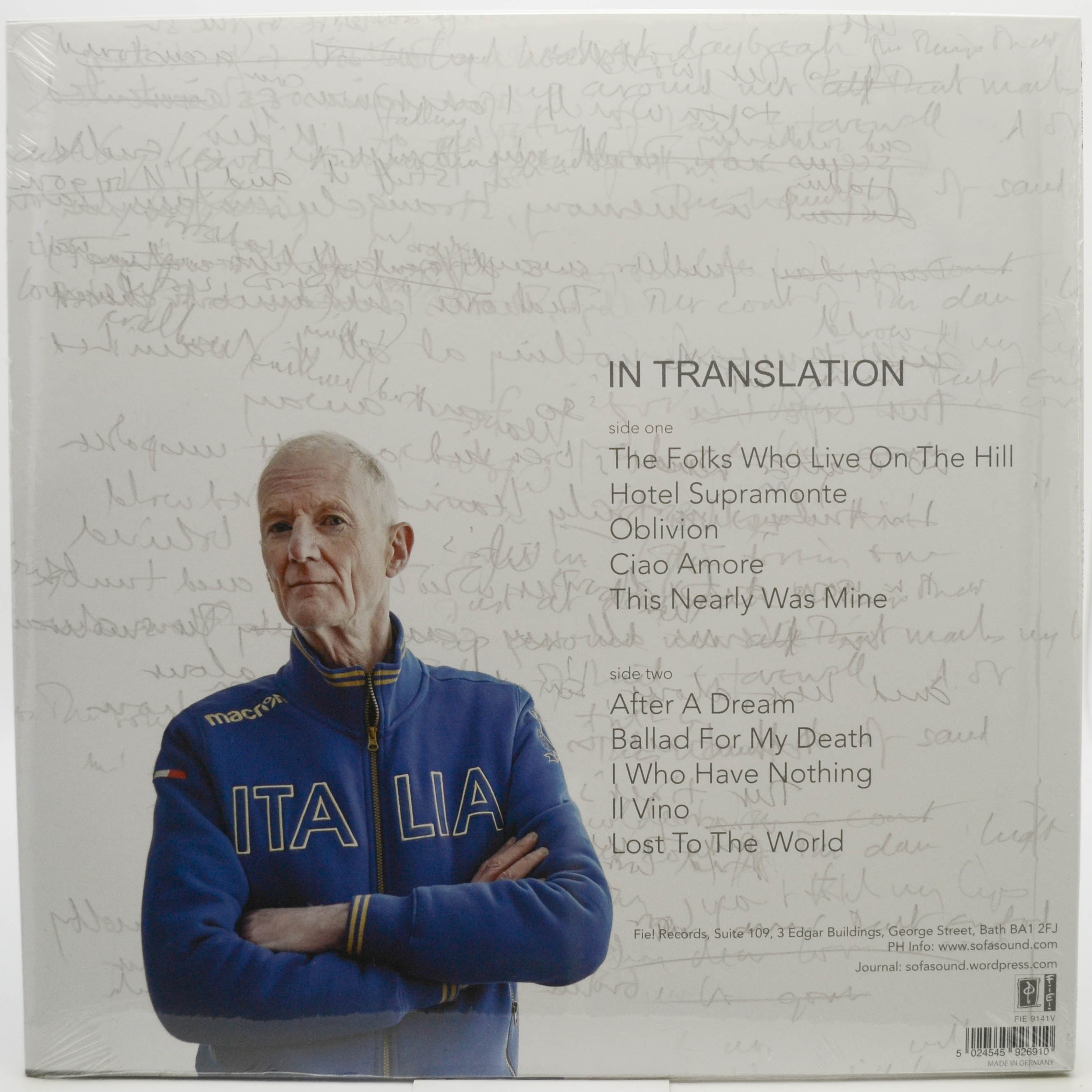 Виниловая пластинка Peter Hammill — In Translation (UK), 2021