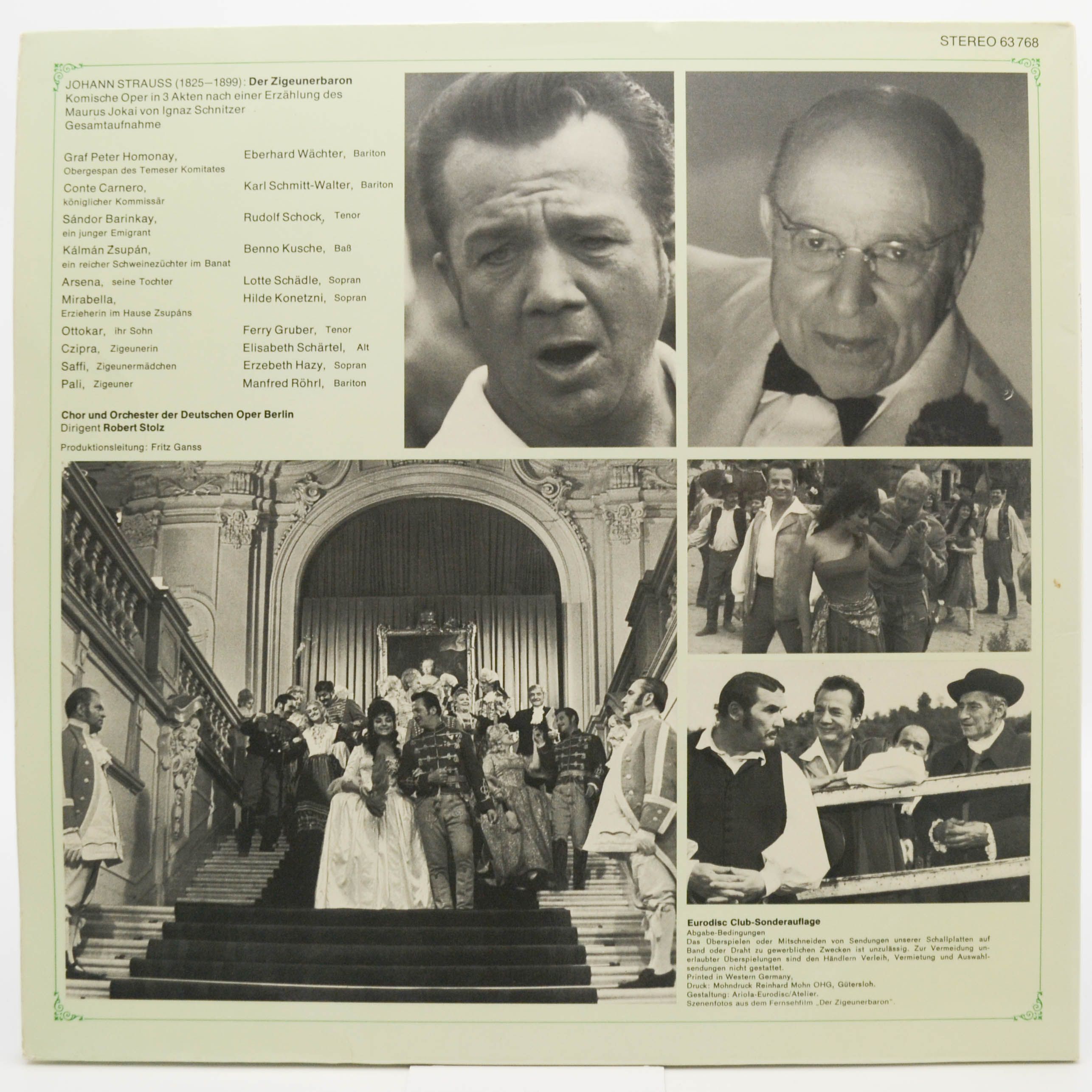 Виниловая пластинка Johann Strauß, Robert Stolz — Der Zigeunerbaron (2LP), 1964