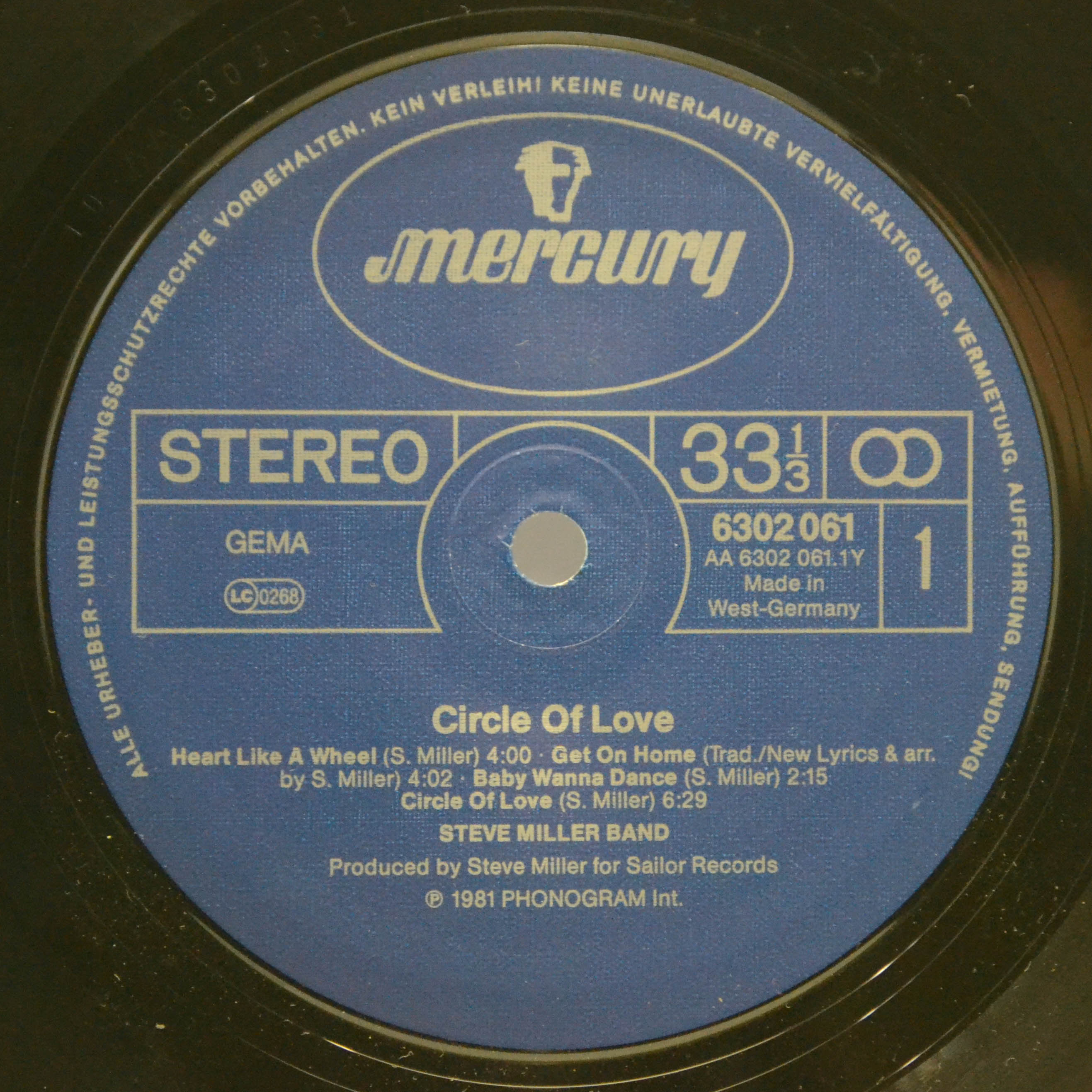 Виниловая пластинка Steve Miller Band — Circle Of Love, 1981