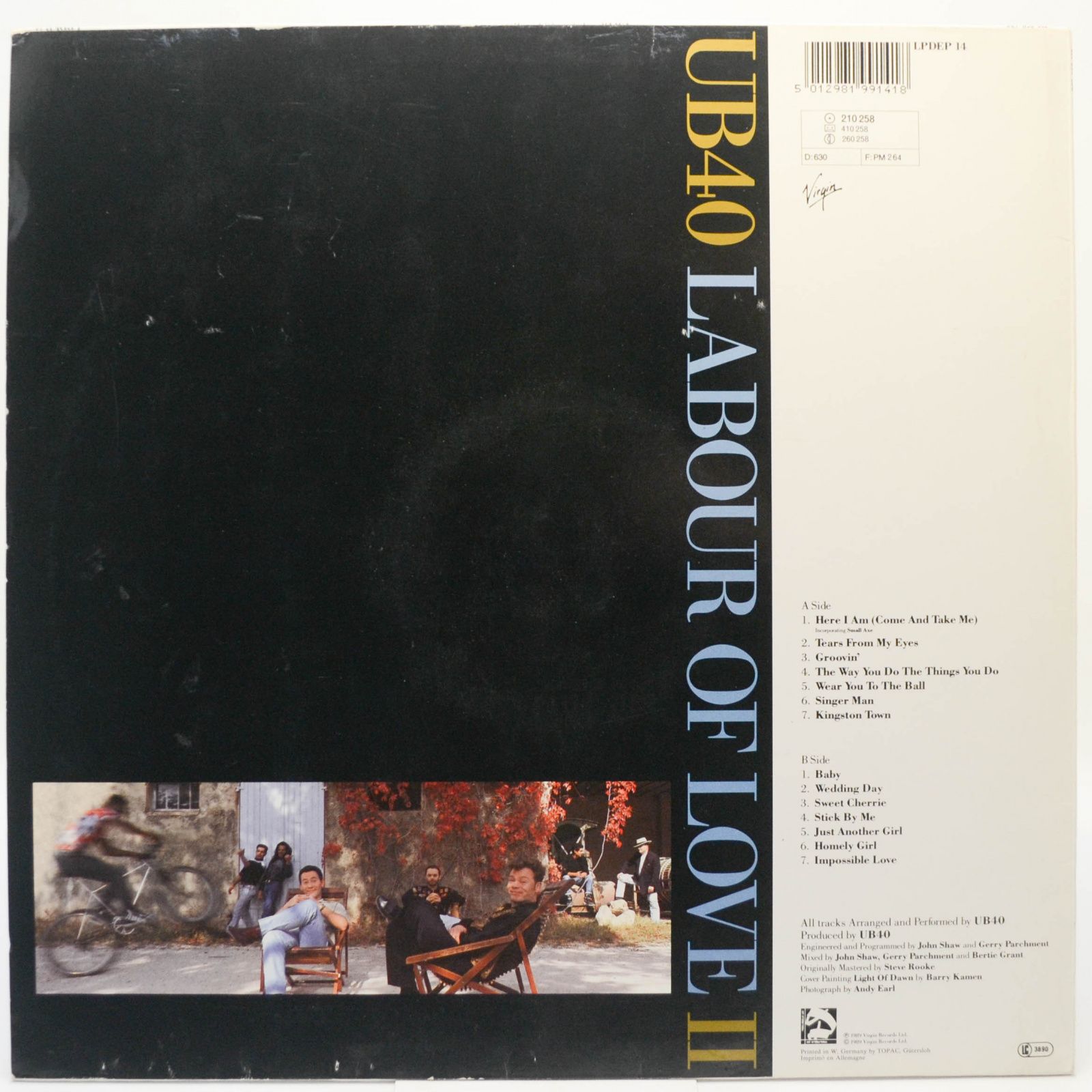Виниловая пластинка UB40 — Labour Of Love II, 1989
