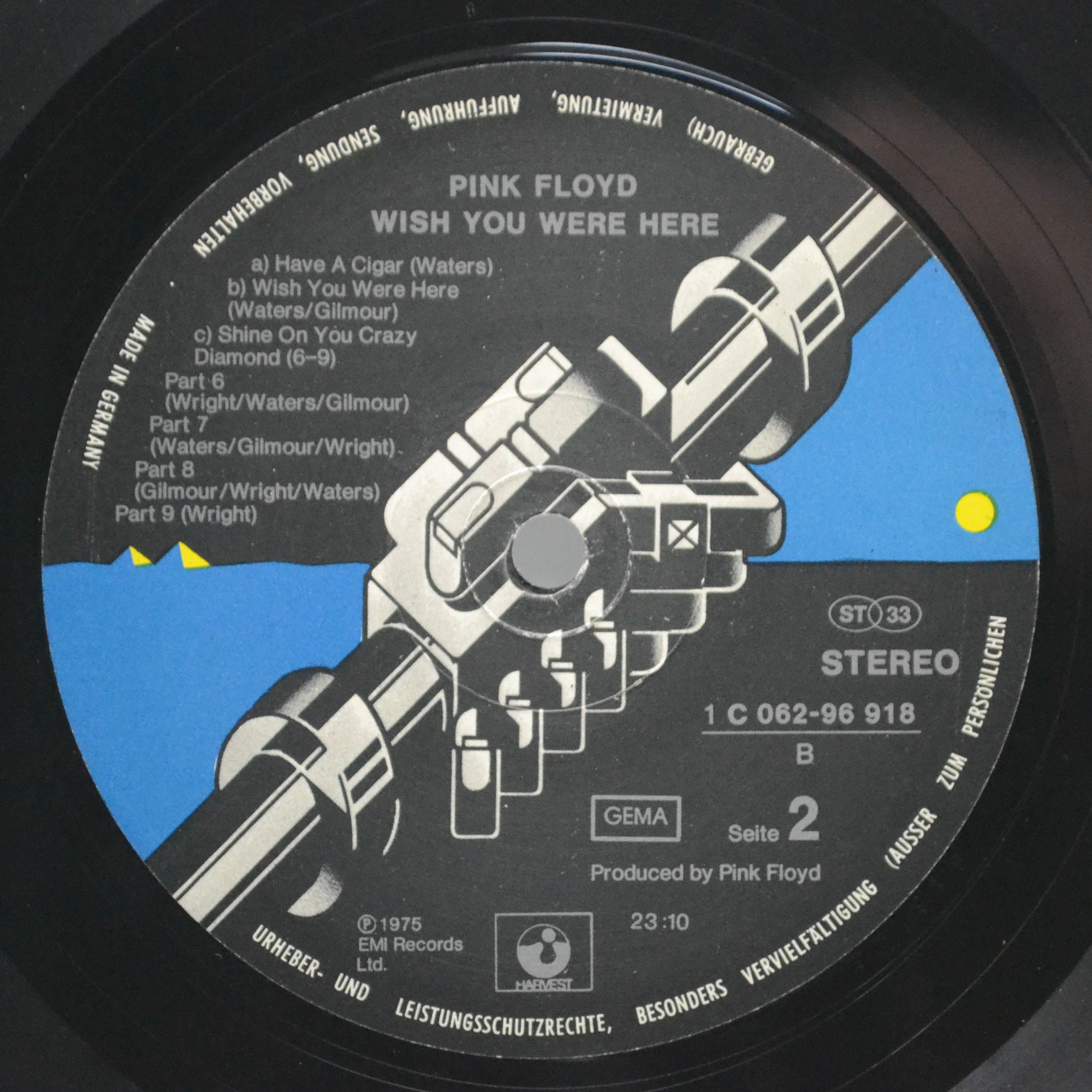 Виниловая пластинка Pink Floyd — Wish You Were Here, 1975
