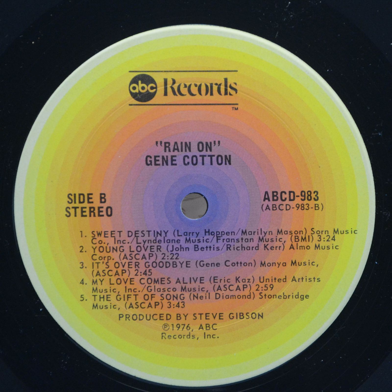 Виниловая пластинка Gene Cotton — Rain On (USA), 1976