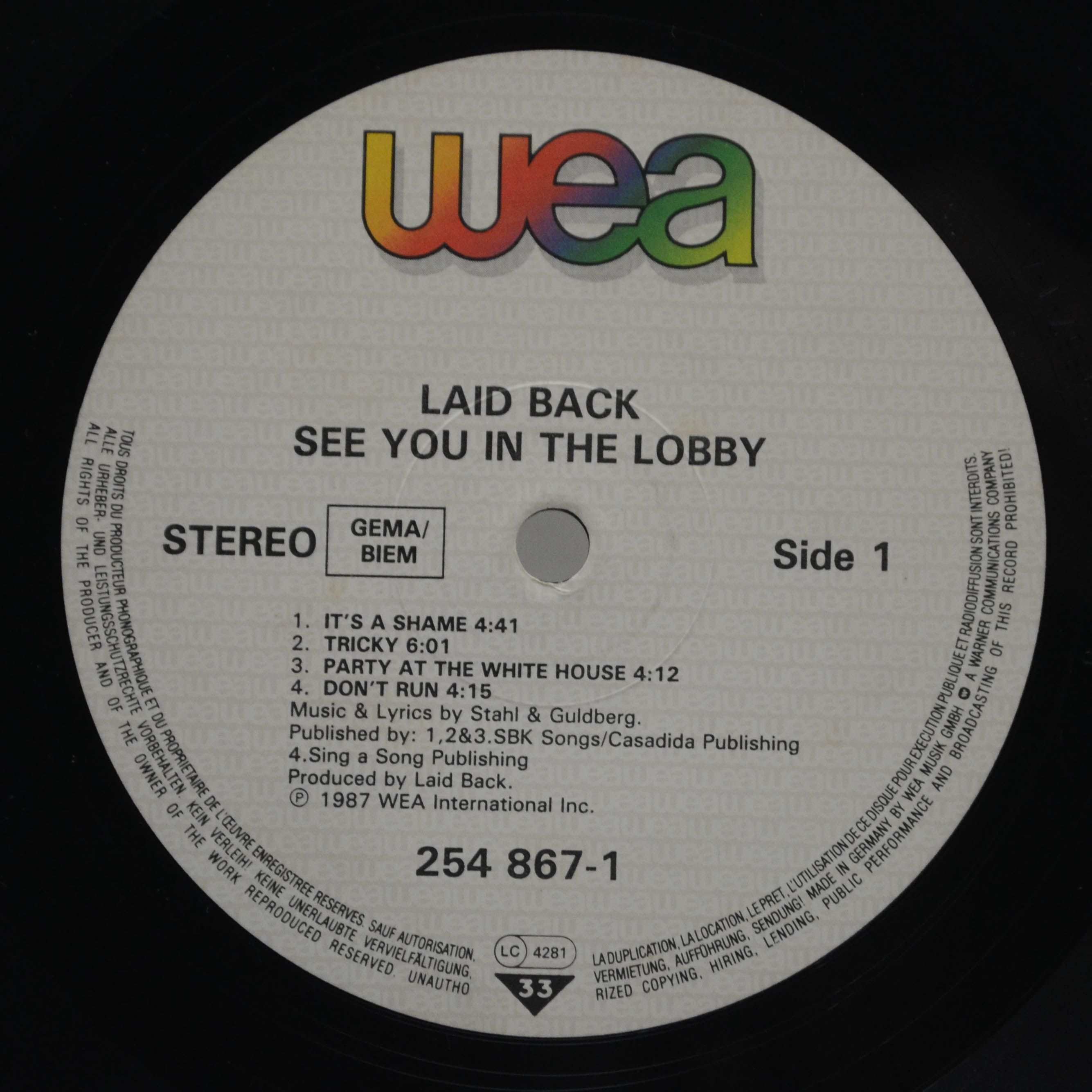 Laid Back — See You In The Lobby, 1987