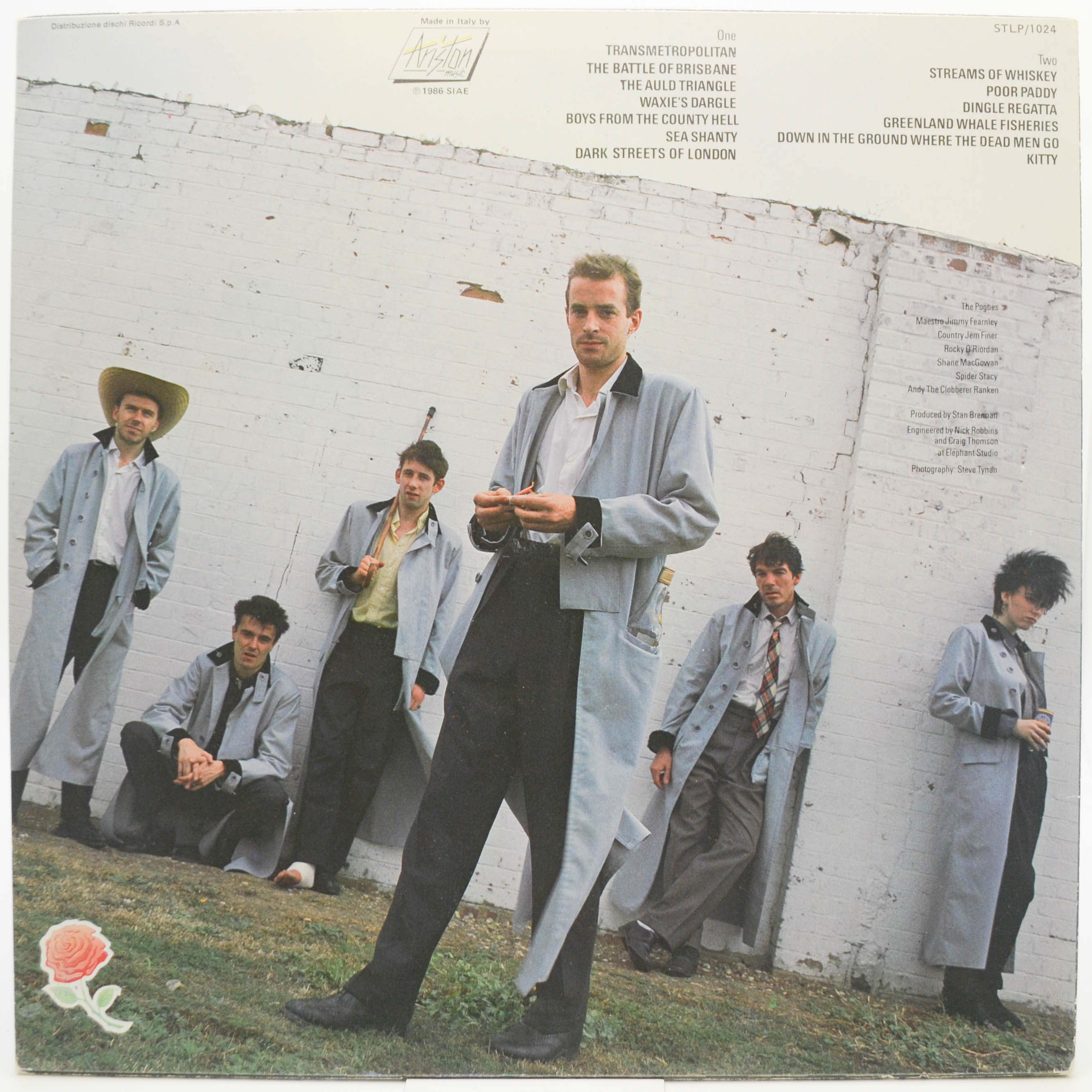 Виниловая пластинка Pogues — Red Roses For Me, 1986