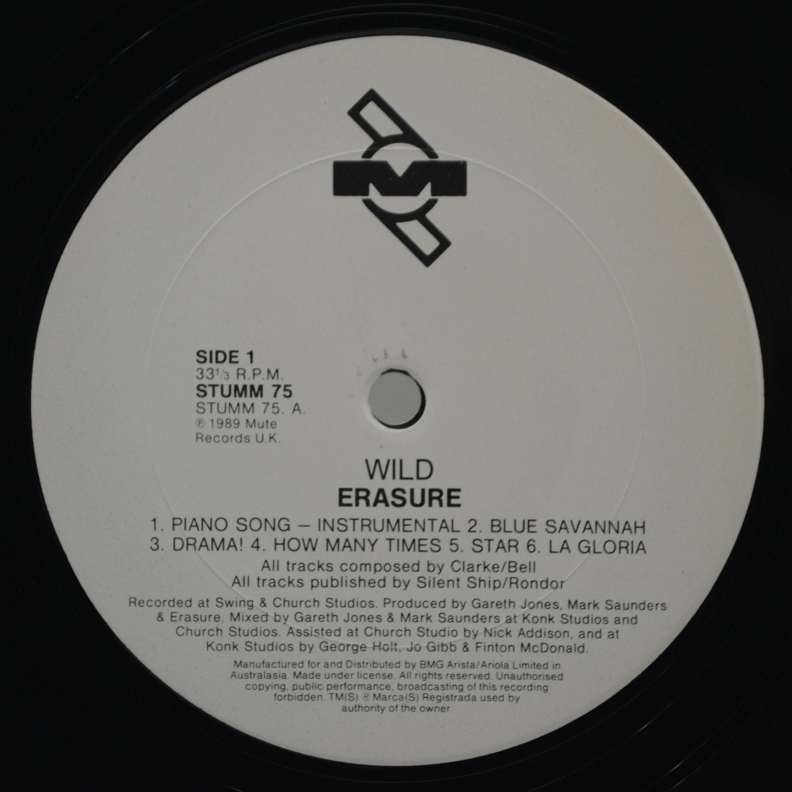 Erasure — Wild (1-st, UK), 1989