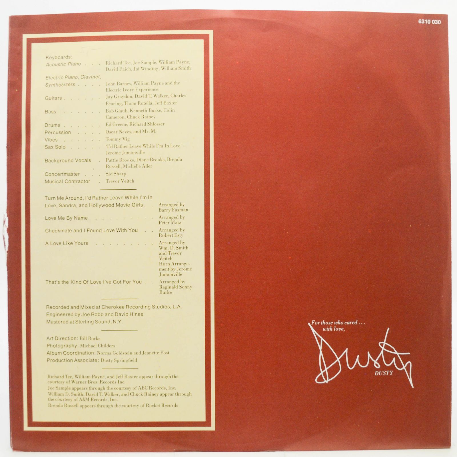 Виниловая пластинка Dusty Springfield — It Begins Again..., 1978