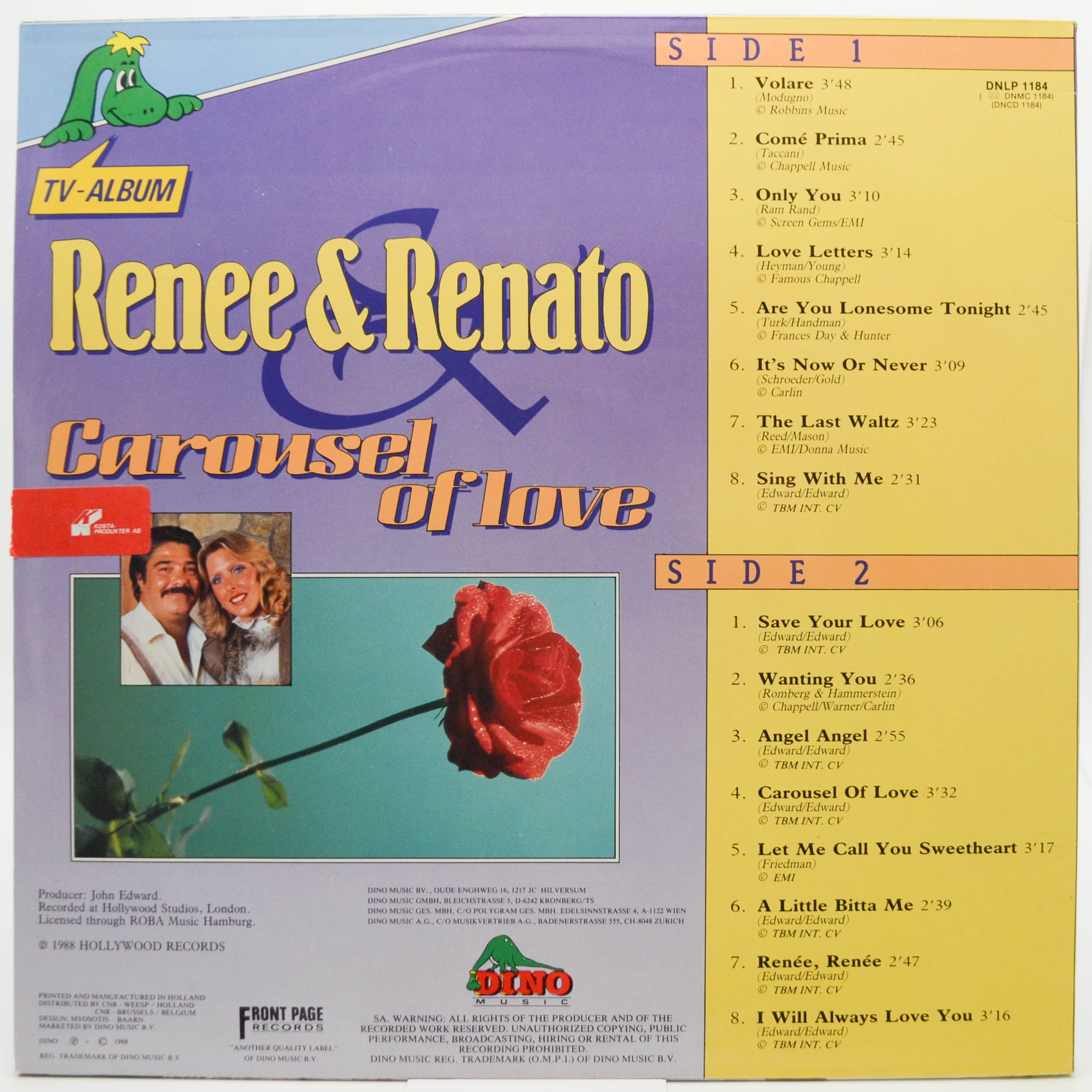 Виниловая пластинка Renée & Renato — Carousel Of Love, 1988